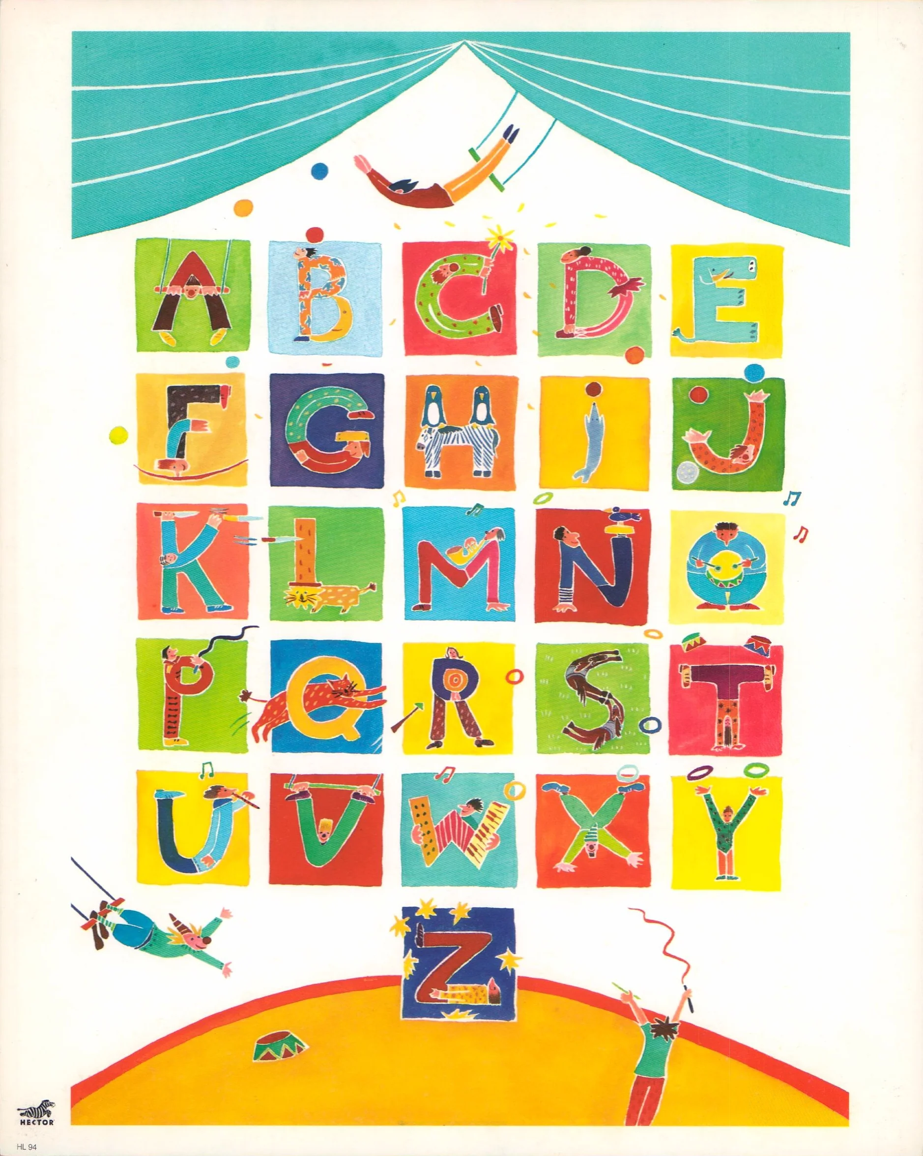 ABC Clown, 1994 by Karine Anglade - 10 X 12 Inches (Art Print)