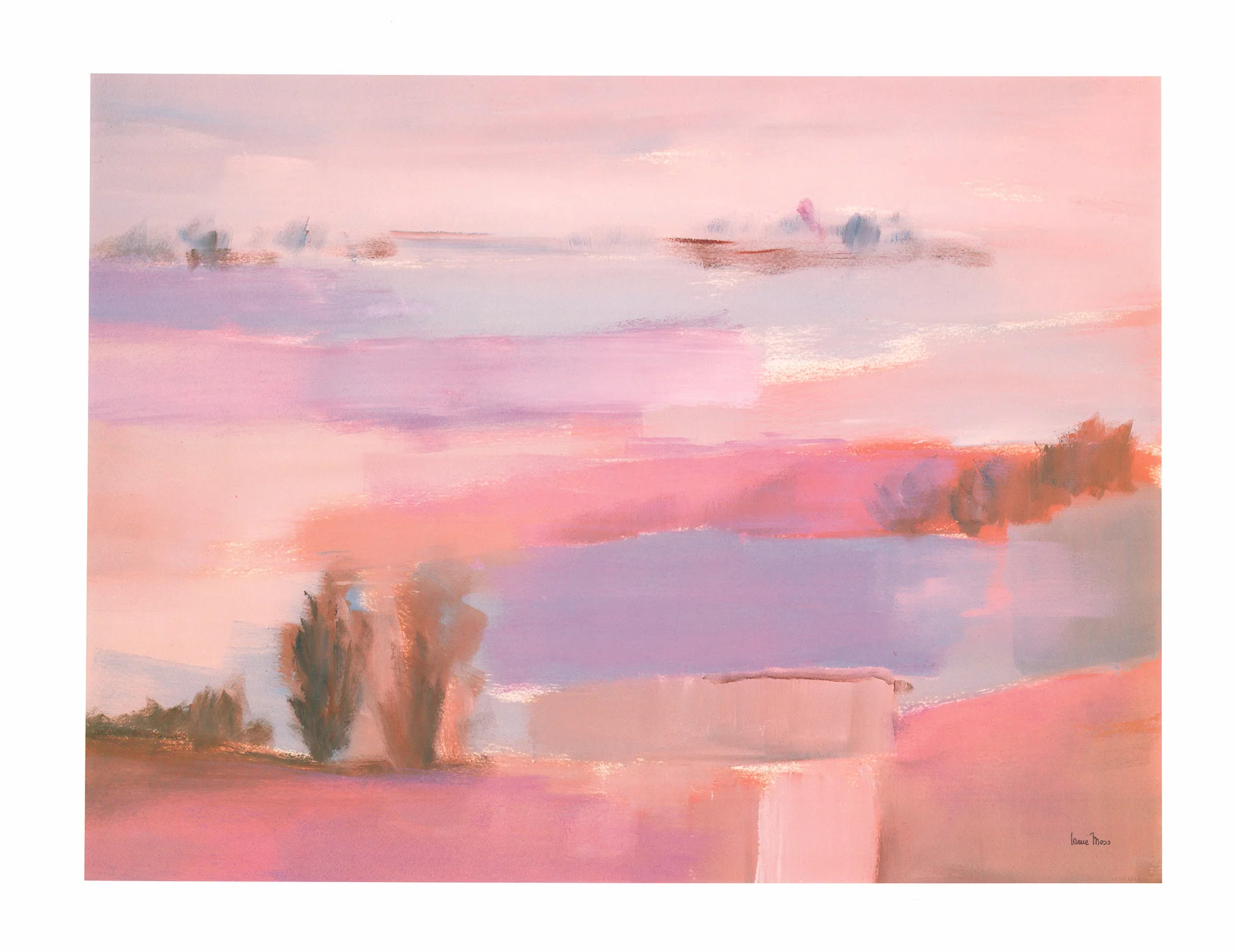 Abstract Landscape by Irene Moss - 22 X 28 Inches (Art Print)