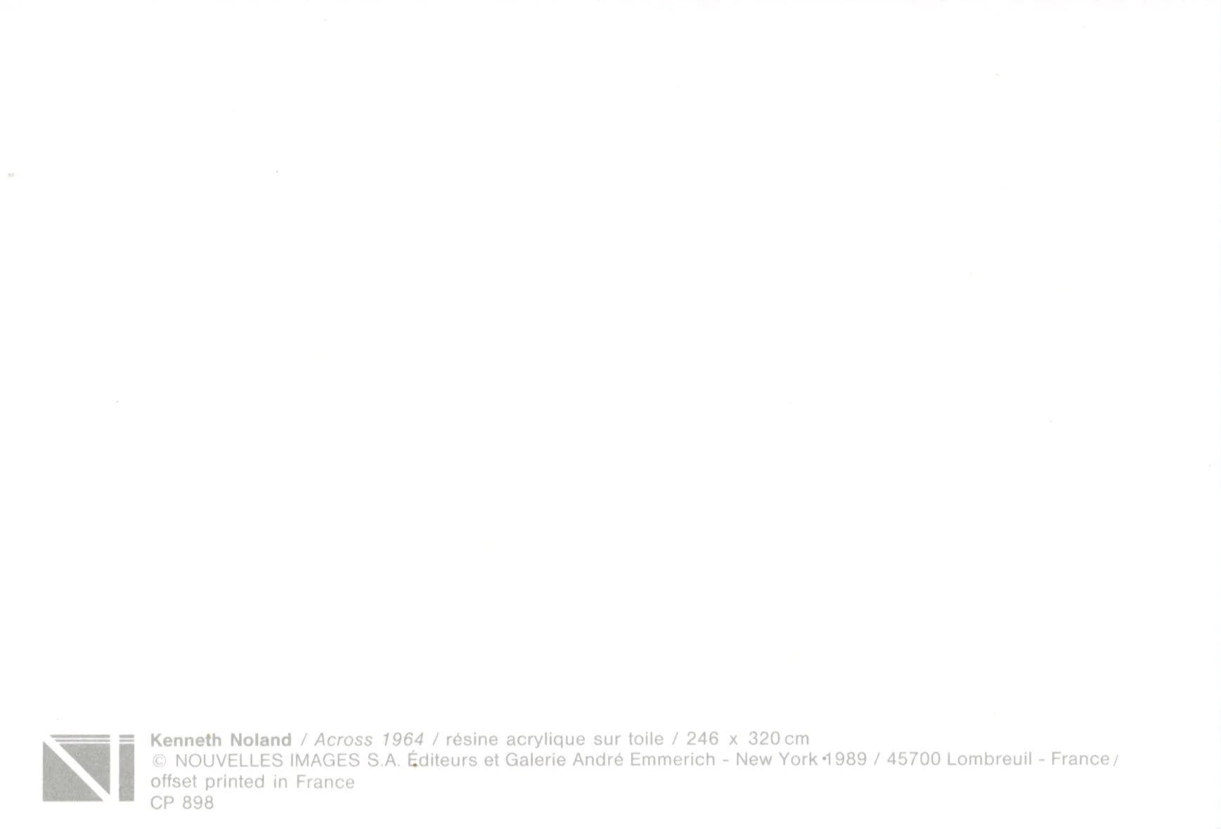 Accross 1964 by Kenneth Noland - 4 X 6 Inches (10 Postcards) - Image 2