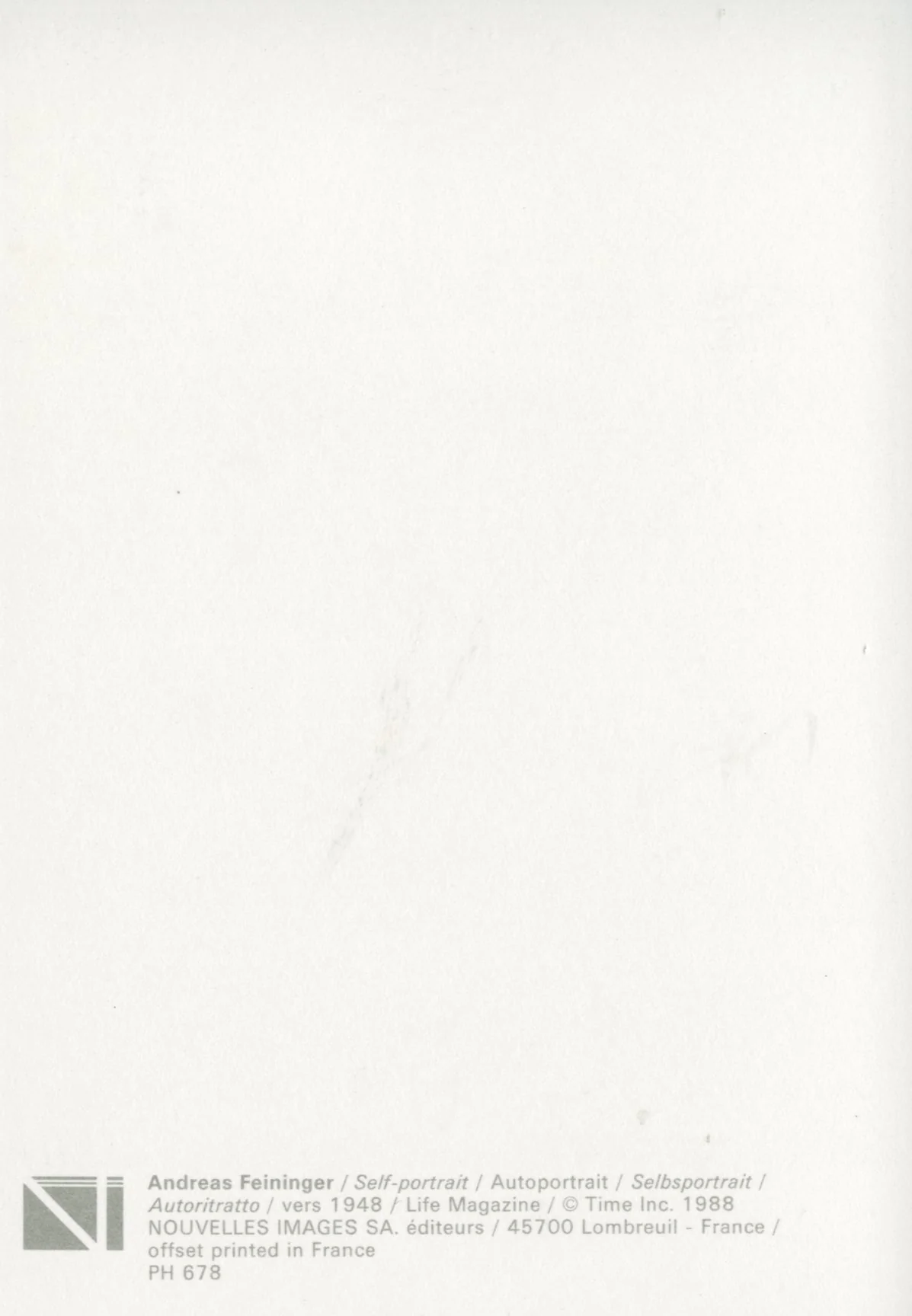 Autoportrait by Andreas Feininger - 4 X 6 Inches (10 Postcards) - Image 2