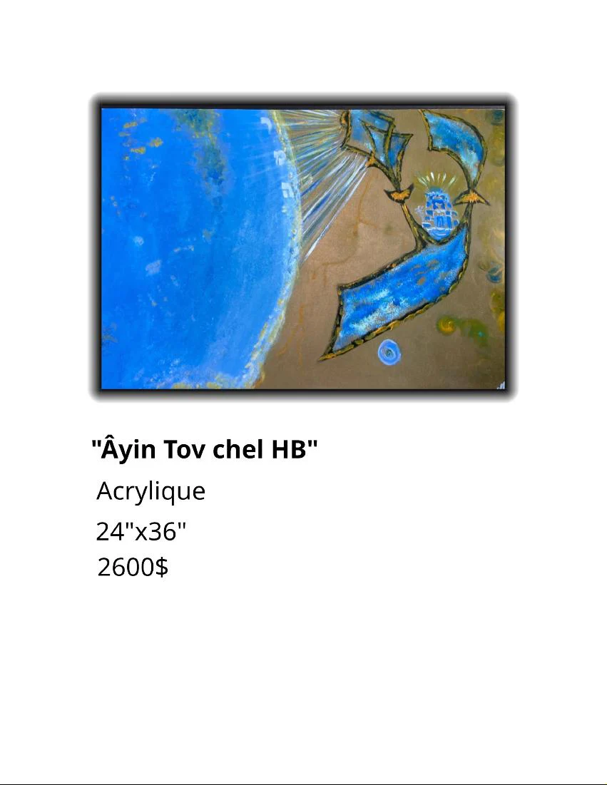 Ayin Tov Chel HB by Michel Harrouch - 24 X 36 Inches (Giclee on Canvas) - Image 3