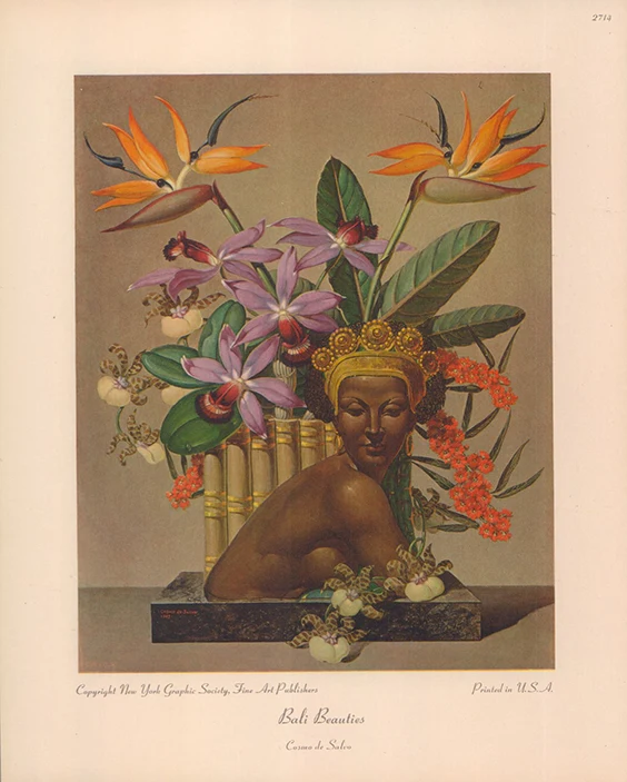 Bali Beauties, 1943 by Cosmo de Salvo - 8 X 10 Inches (Offset Lithograph)