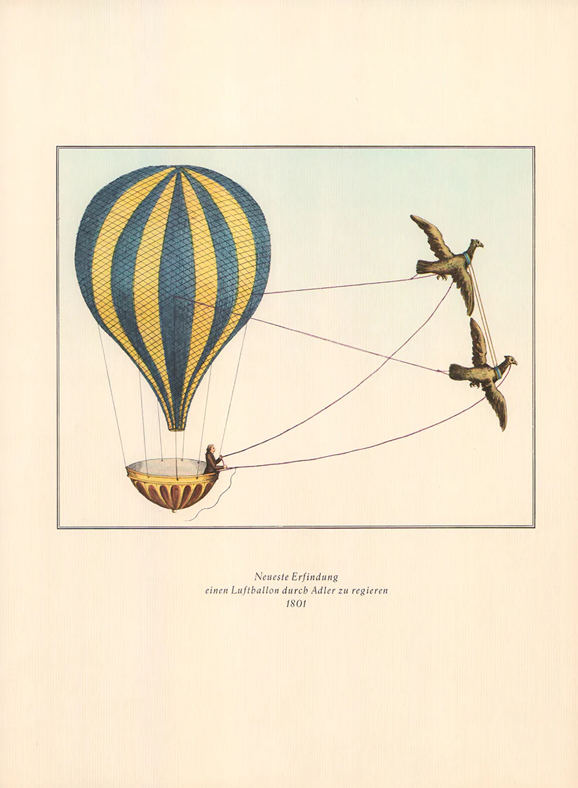 Balloons 10 by C.H. Gibbs Smith - 12 X 16 Inches The Ariel Press (Vintage Offset Lithograph 1956)