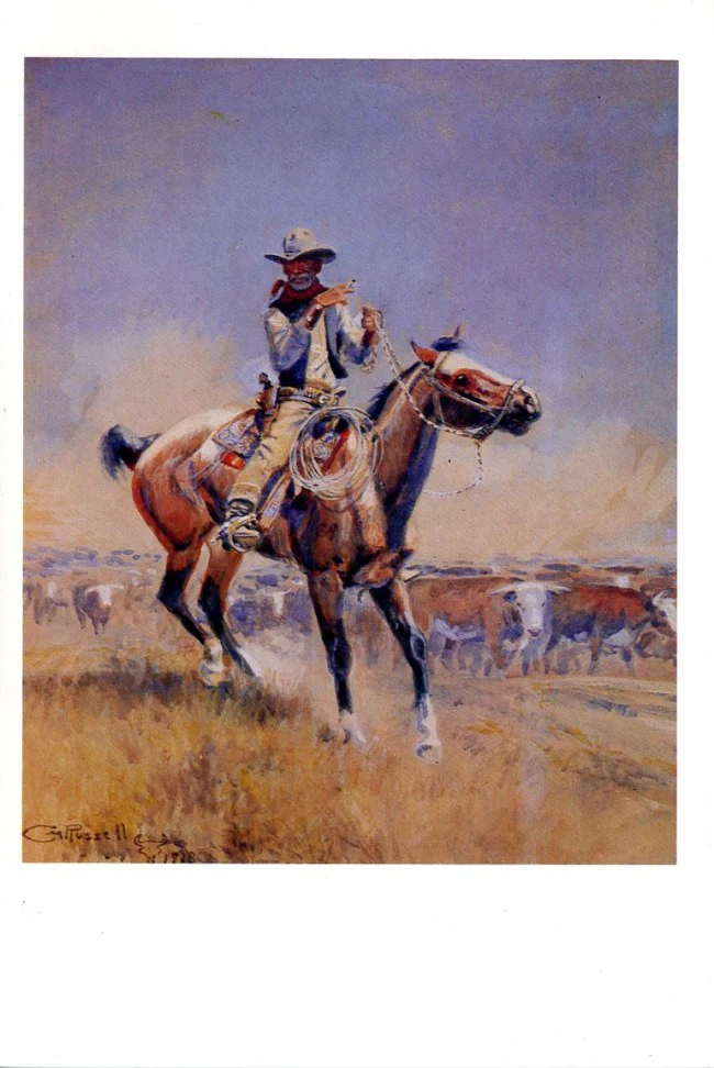 Beef for the Fighters by Charles M. Russell - 5 X 7 Inches (Western Note Card)