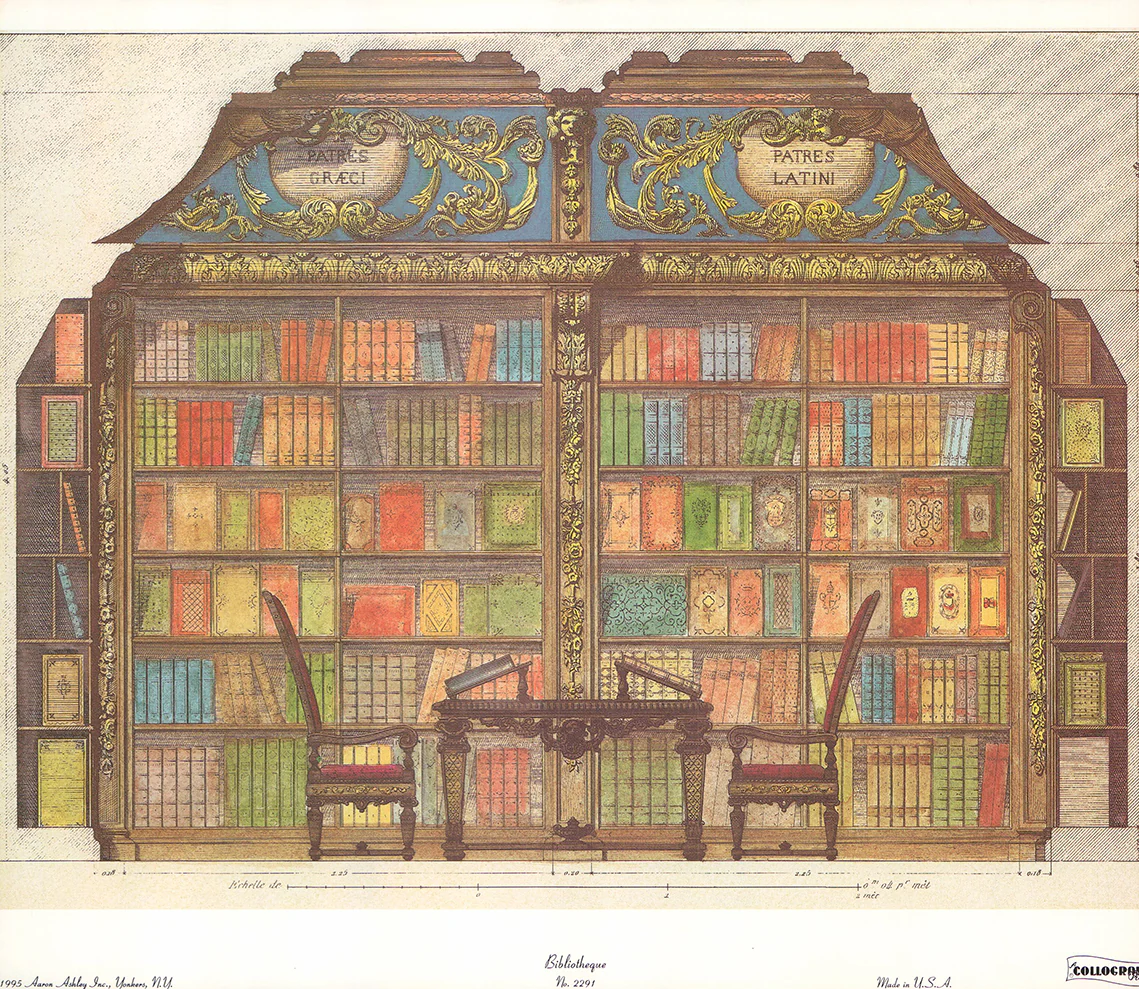 Bibliotheque by Eugène Rouyer - 14 X 16 Inches (Art Print)