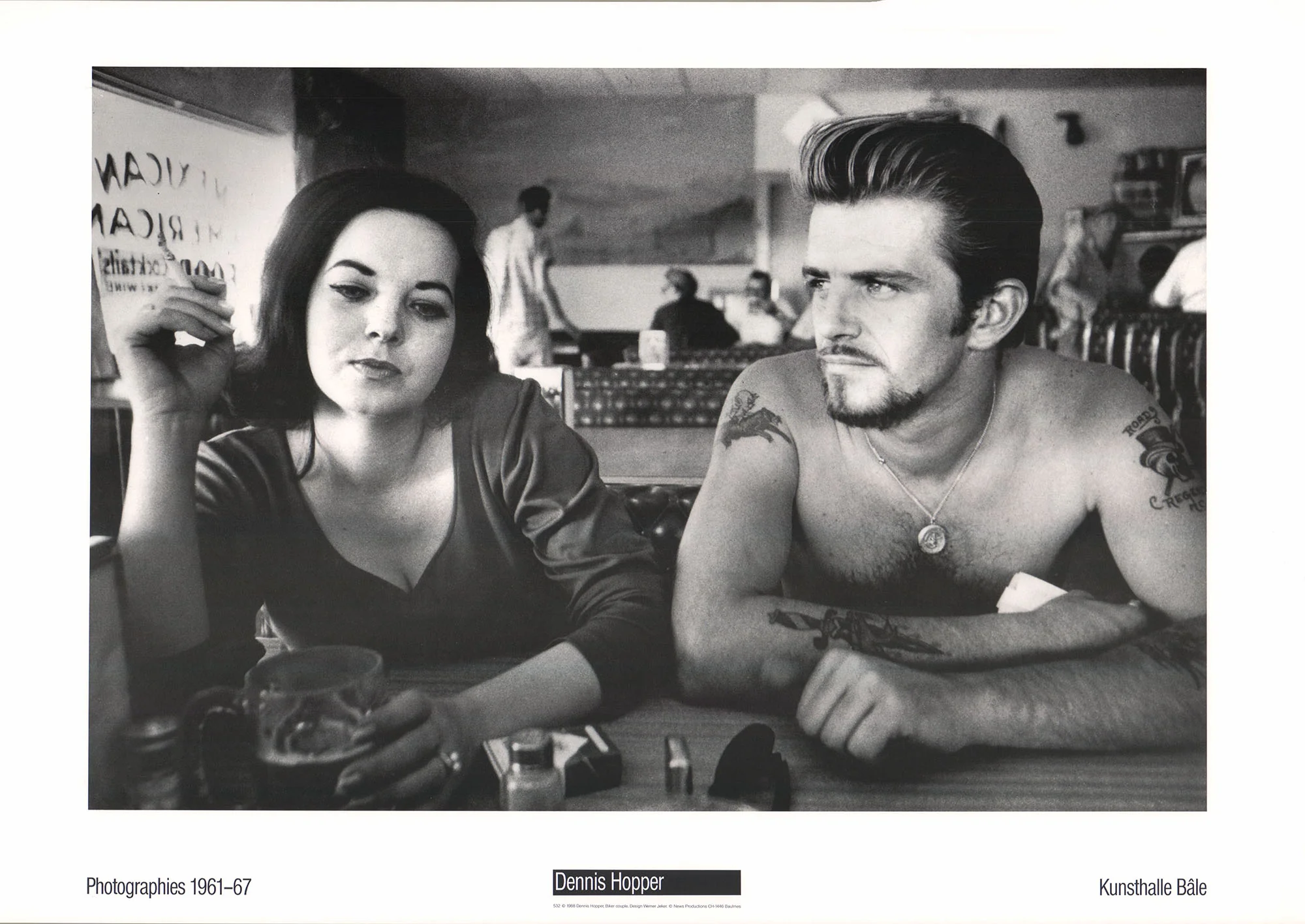 Biker Couple, 1961 by Dennis Hopper - 20 X 28 Inches (Offset Lithograph)