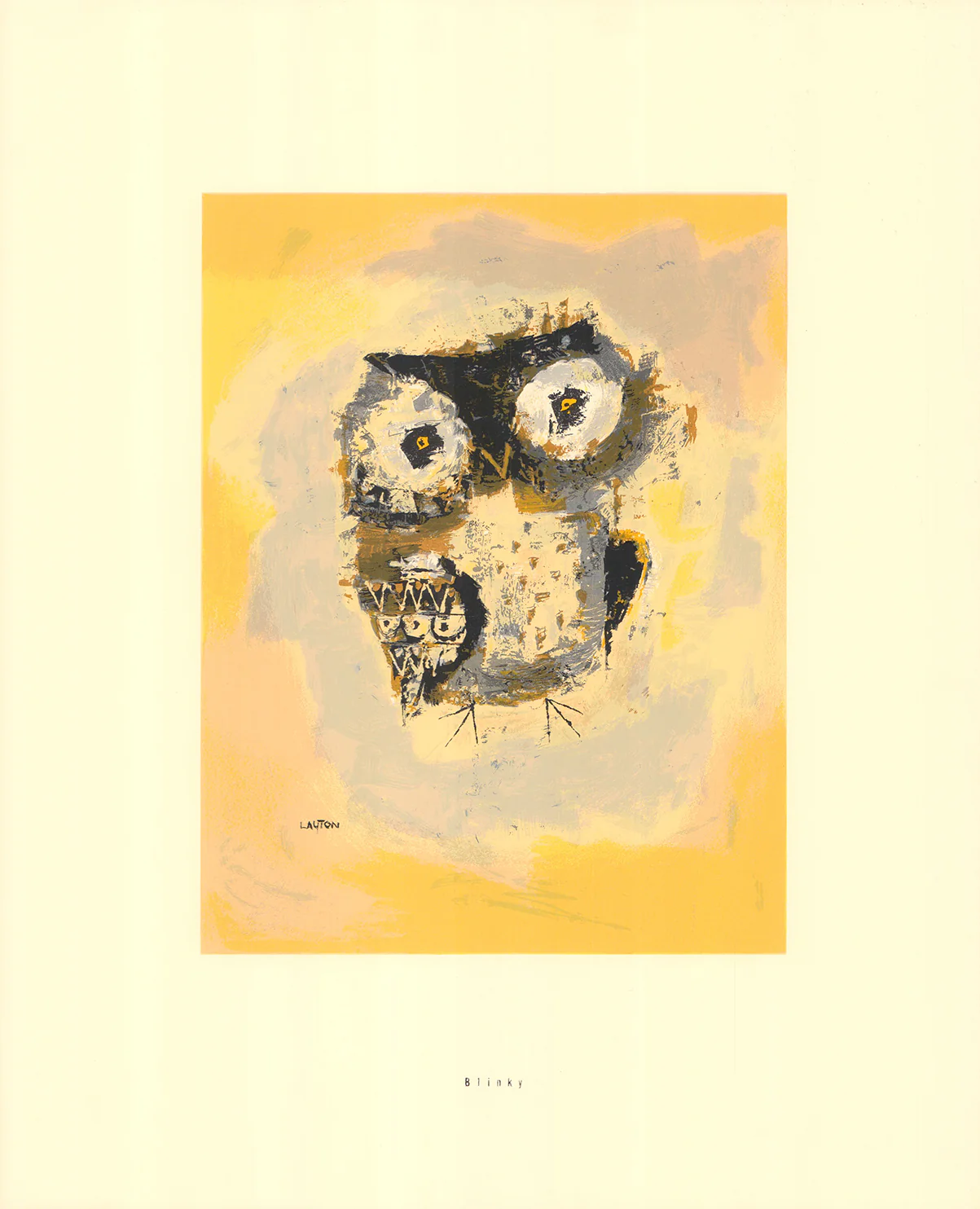 Blinky by Margaret Layton - 17 X 21 Inches (Offset Lithograph Hand Colored)