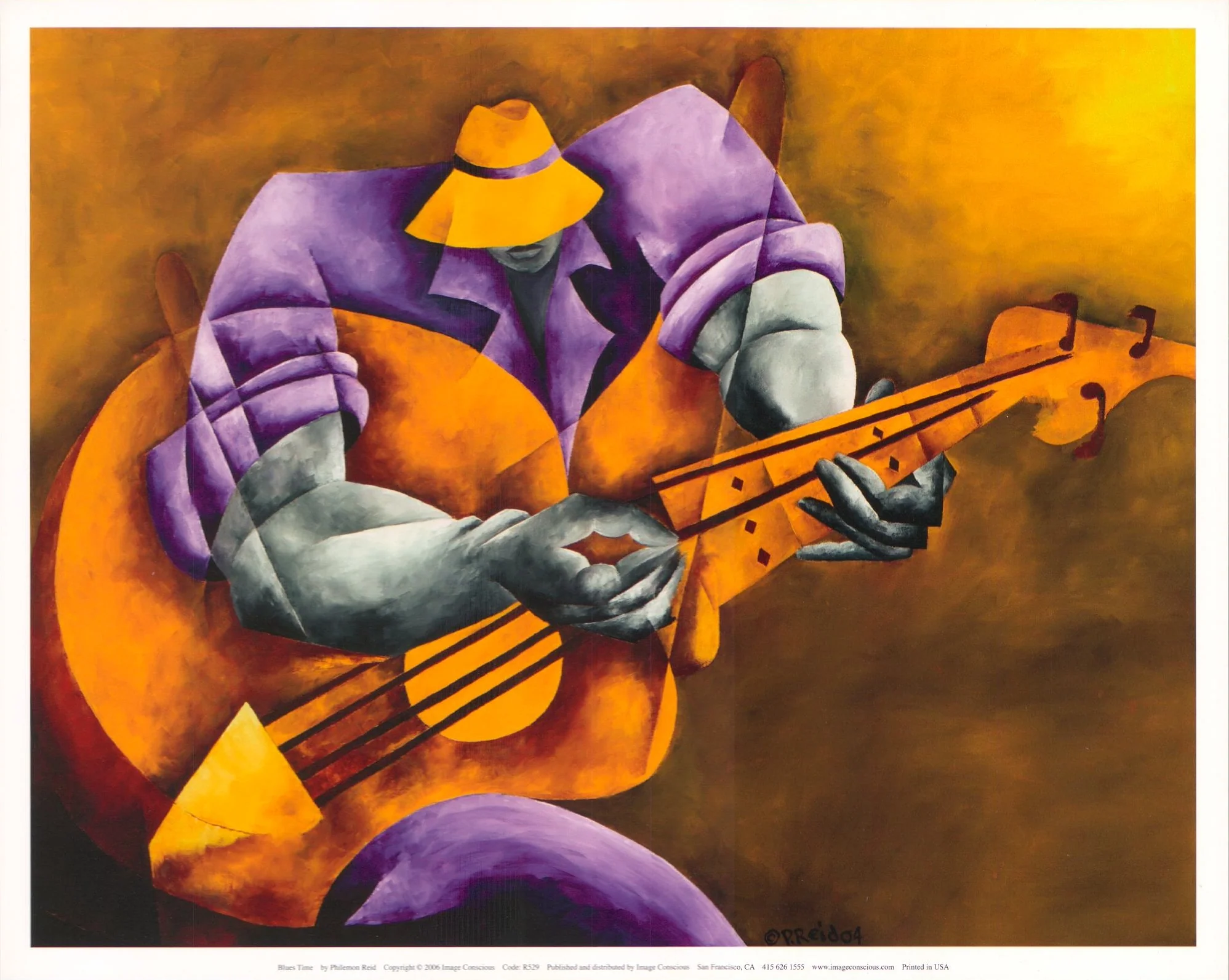 Blues Time by Philemon Reid - 8 X 10 Inches (Art Print)