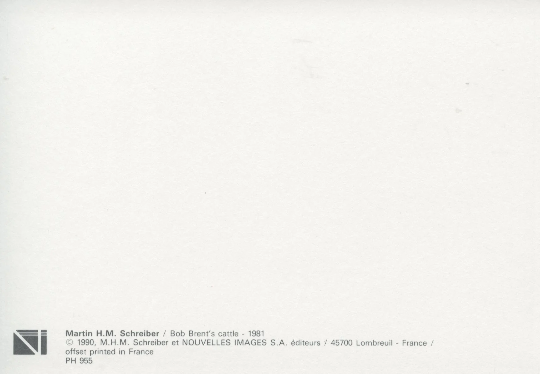 Bob Brent's Cattle by Martin H.M. Schreiber - 4 X 6 Inches (10 Postcards) - Image 2