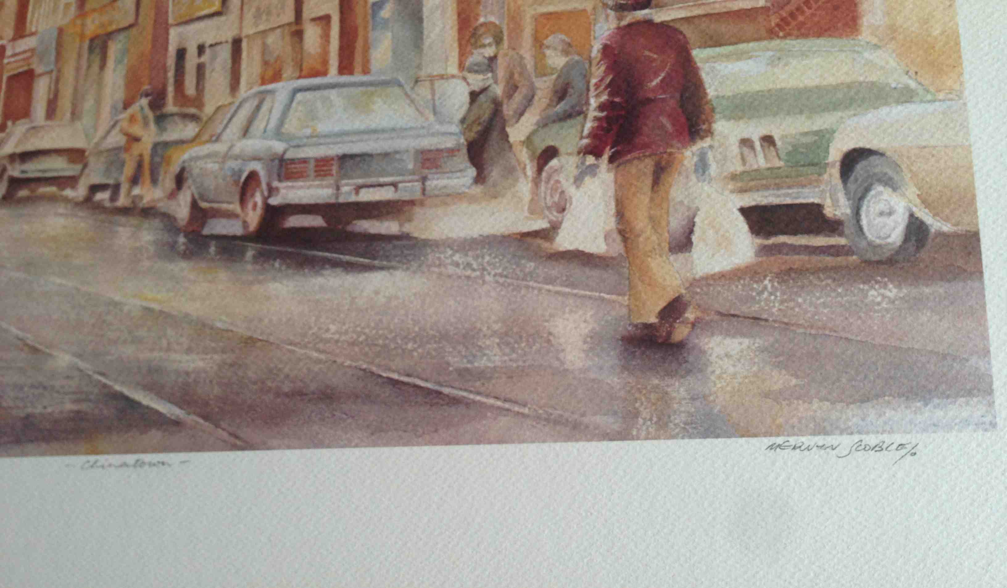 Chinatown by Mervyn Scoble - 25 X 31 Inches (Lithograph Titled, Numbered & Signed) 302/500 - Image 3