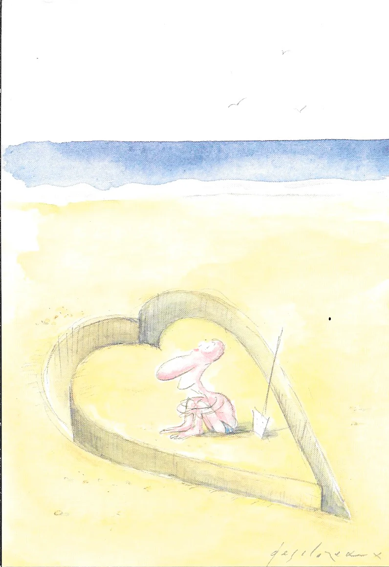 Coeur de Sable, 1981 by Desclozeaux - 4 X 6 Inches (10 Postcards)