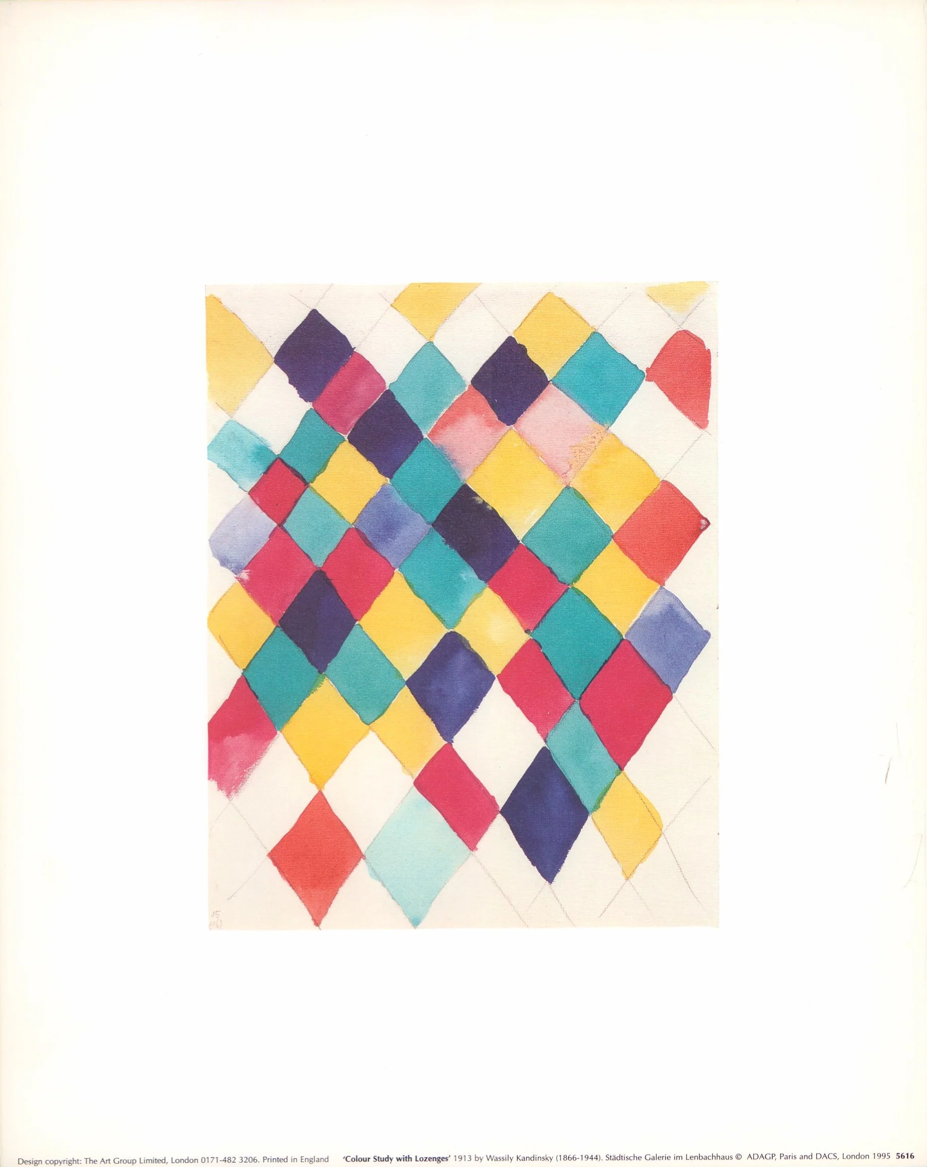 Colour Study with Lozenges, 1913 by Wassily Kandinsky - 10 X 12 Inches (Art Print)