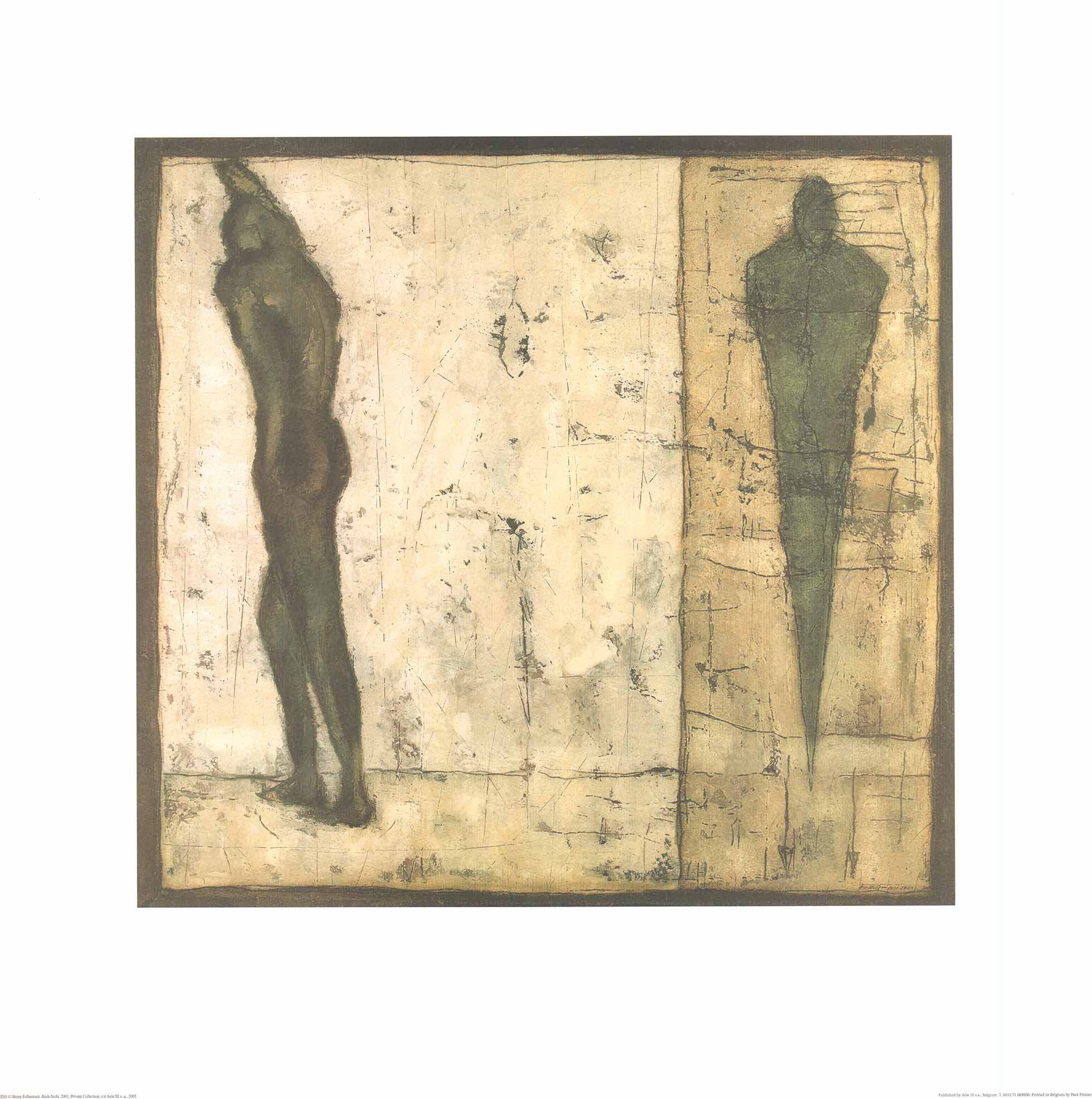 Consideration, 2001 by Heinz Felbermair - 27 X 27 Inches (Watercolour / Aquarelle)