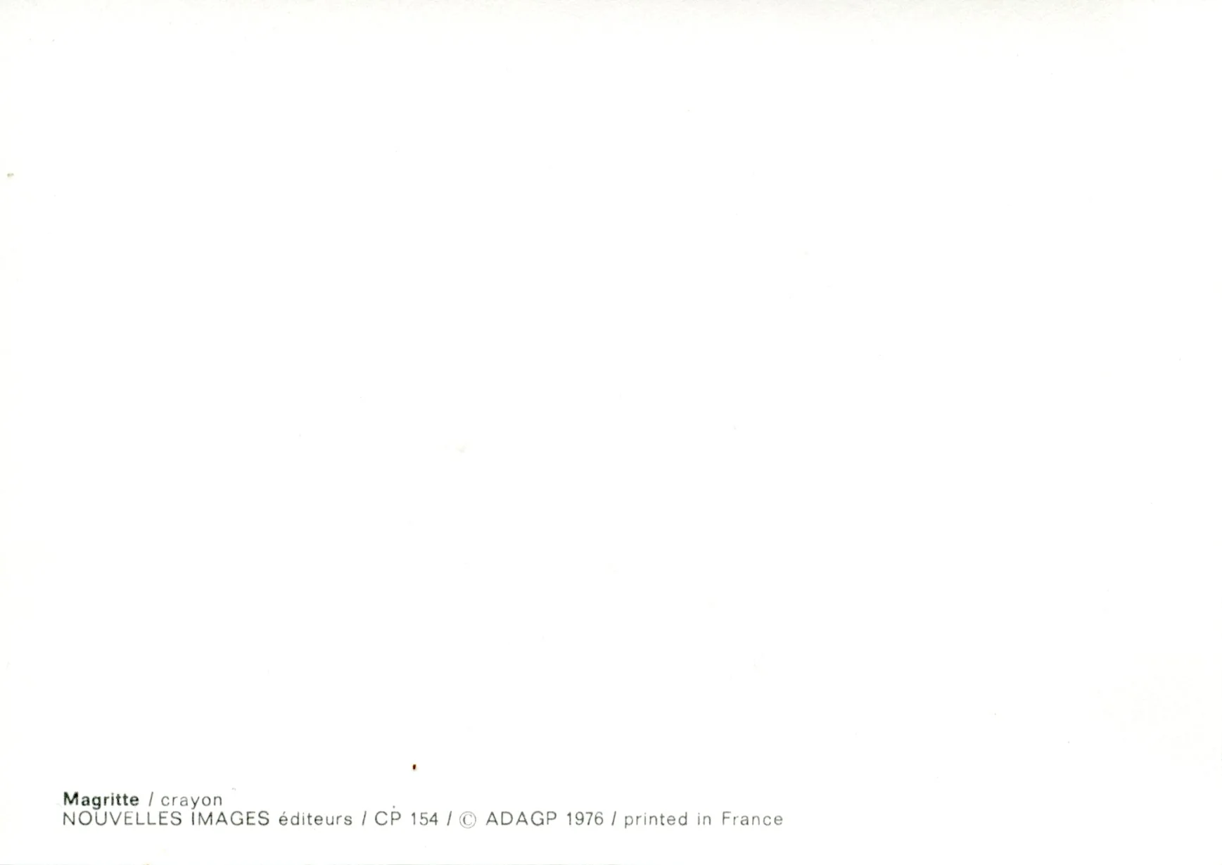 Crayon by René Magritte - 4 X 6 Inches (10 Postcards) - Image 2