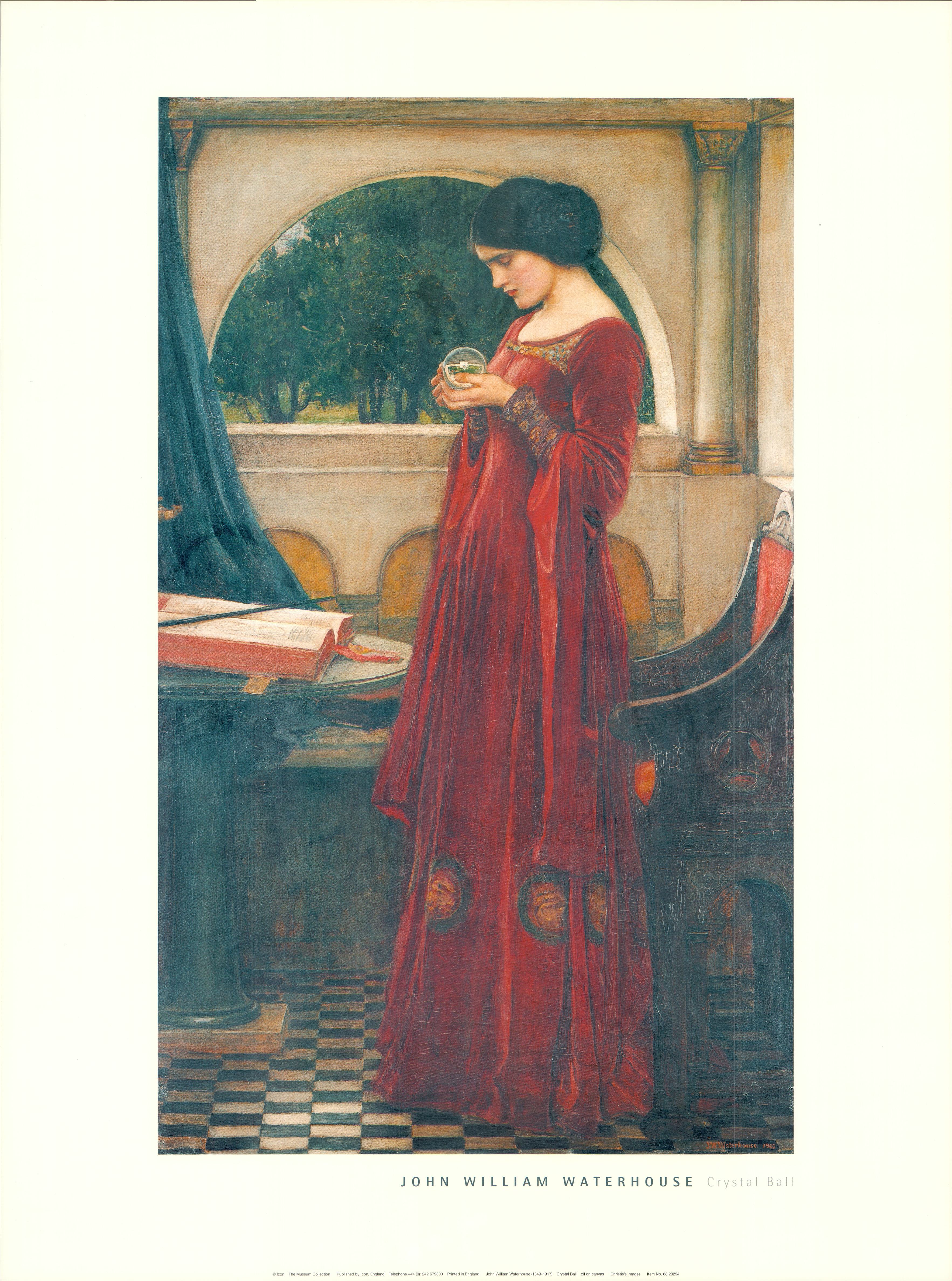 Crystal Ball, 1907 by John William Waterhouse - 24 X 32 Inches (Art Print)