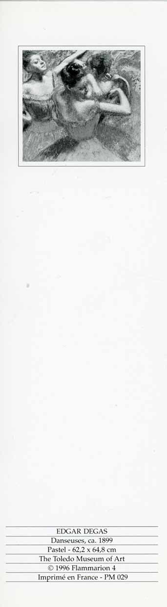 Danseuses, 1899 by Edgar Degas- 3 X 9 Inches (Bookmark) - Image 2