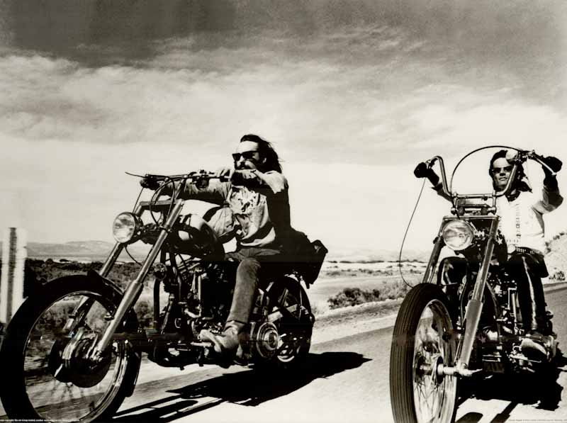Dennis Hopper and Peter Fonda in Easy Rider, 1969 - 24 X 32 Inches (Art Print)