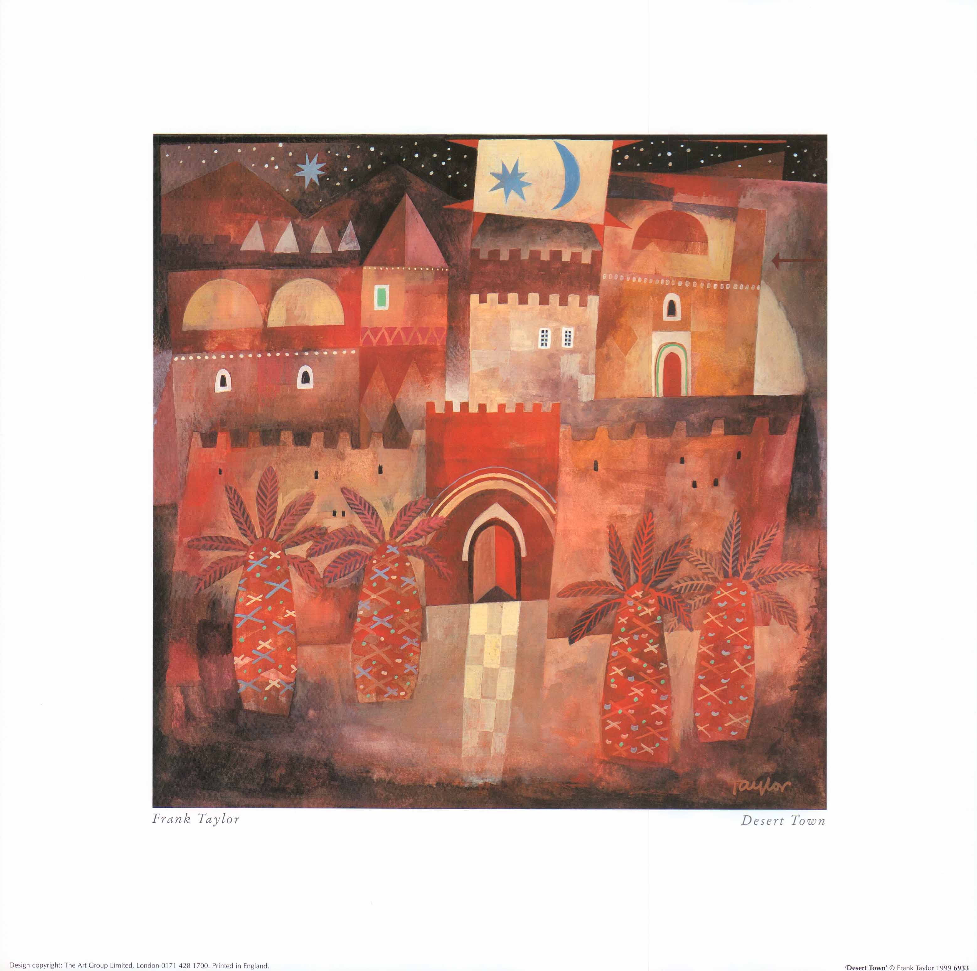 Desert Town, 1999 by Frank Taylor - 16 X 16 Inches (Offset Lithograph)