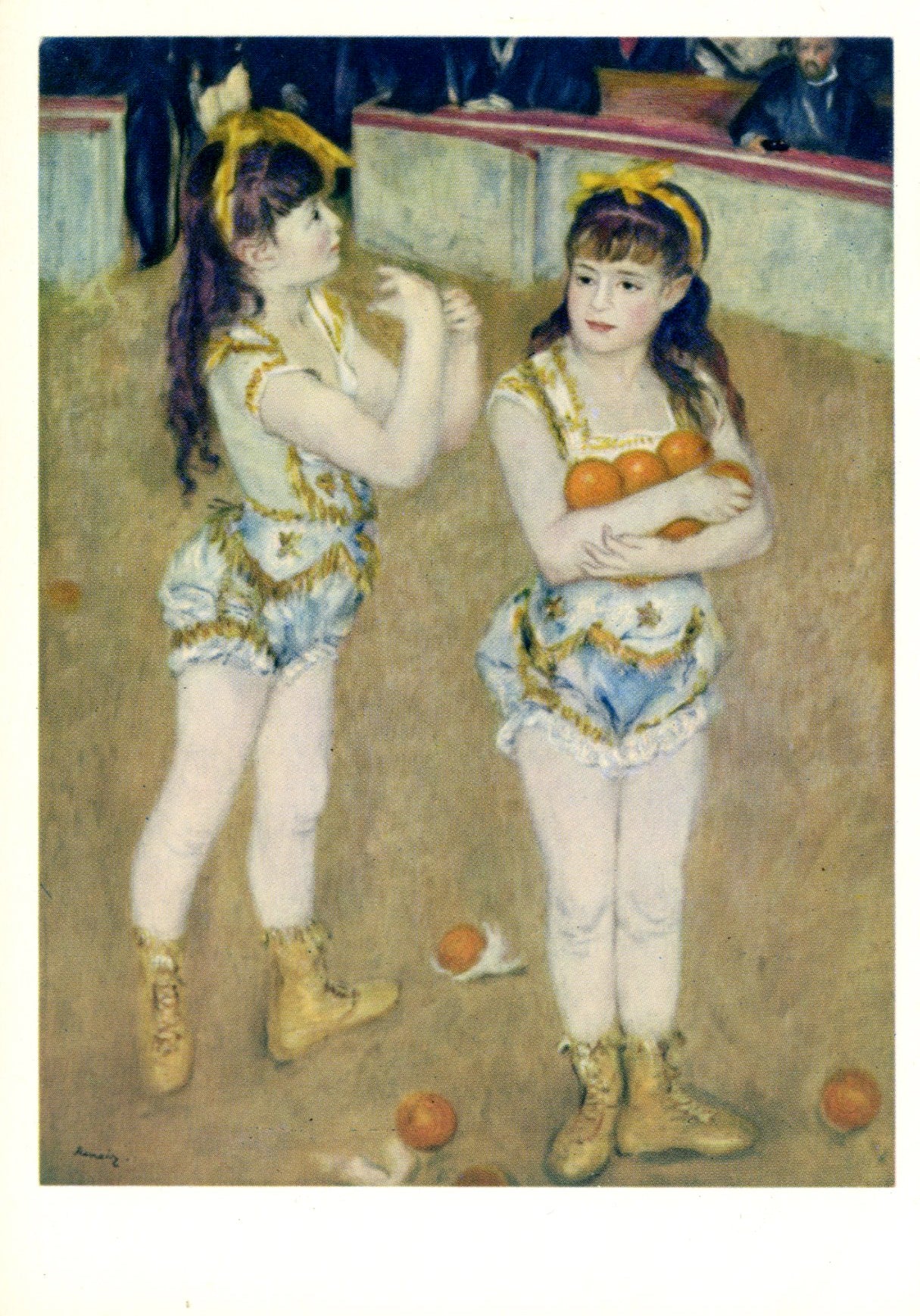 Deux Petites Filles au Cirque by Pierre Auguste Renoir - 4 X 6 Inches (10 Postcards)