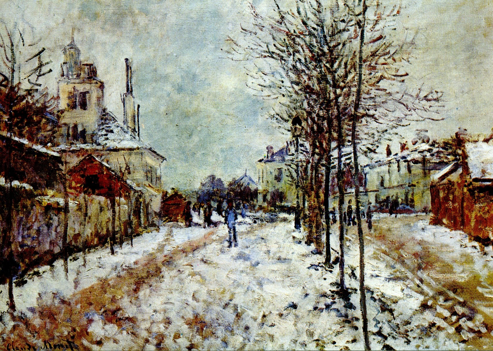Effet de Neige, 1880 by Claude Monet - 4 X 6 Inches (10 Postcards)