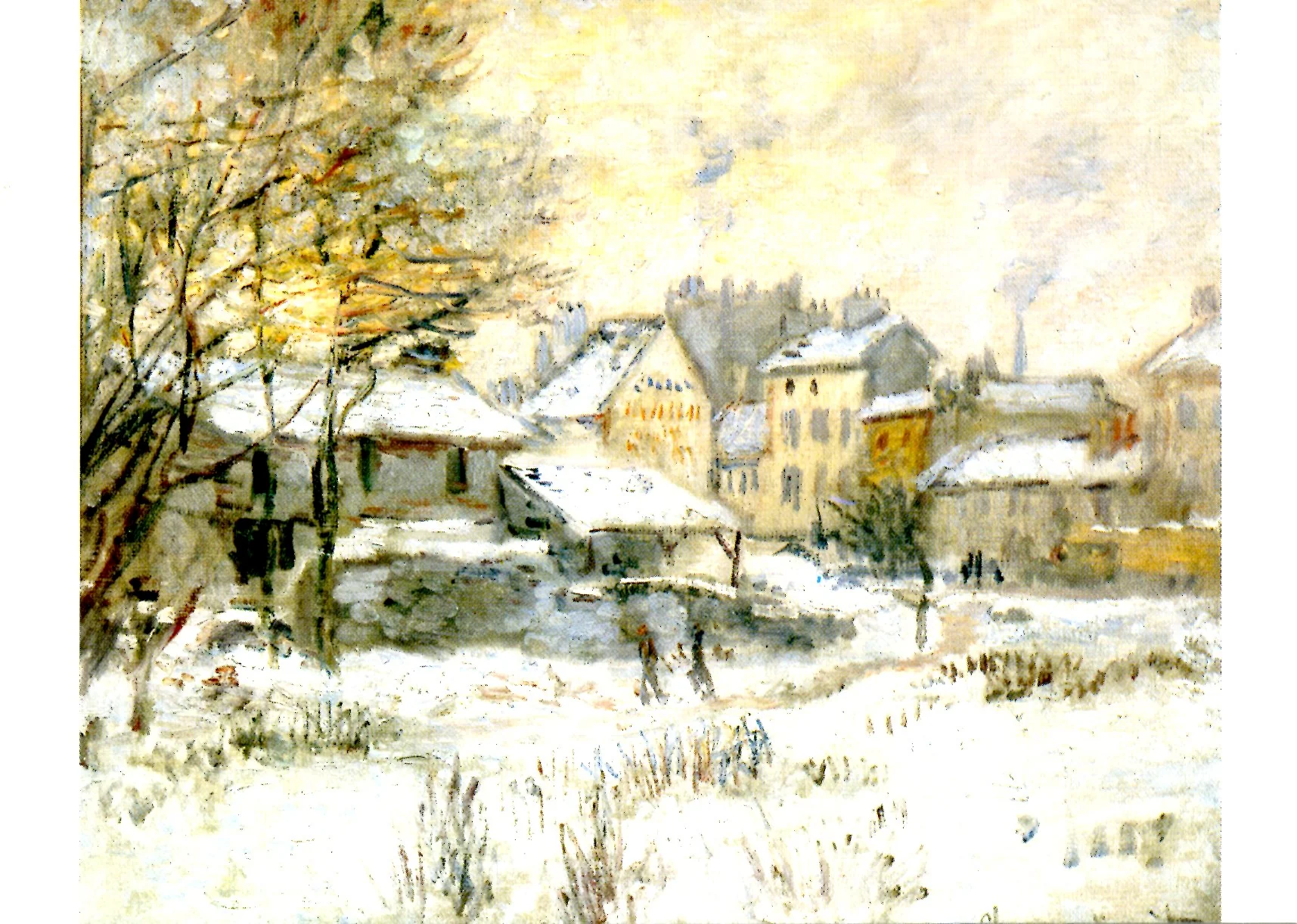 Effet de Neige au Soleil Couchant by Claude Monet - 4 X 6 Inches (10 Postcards)