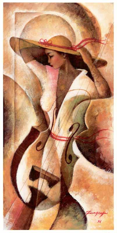 Elegance, 1998 by Essud Fungcap - 14 X 27 Inches (Art Print)