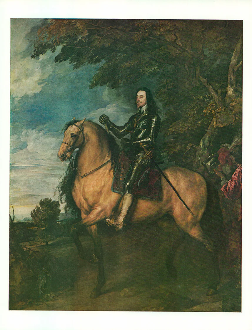 Equestrian Portrait of Charles I by Anthony van Dyck - 12 X 16 Inches (Art Print)