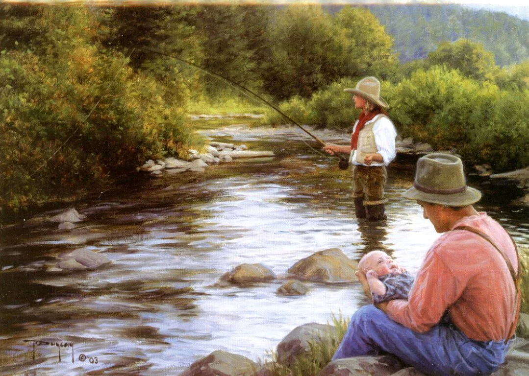 Family Night by Robert Duncan - 5 X 7 Inches (Note Card)
