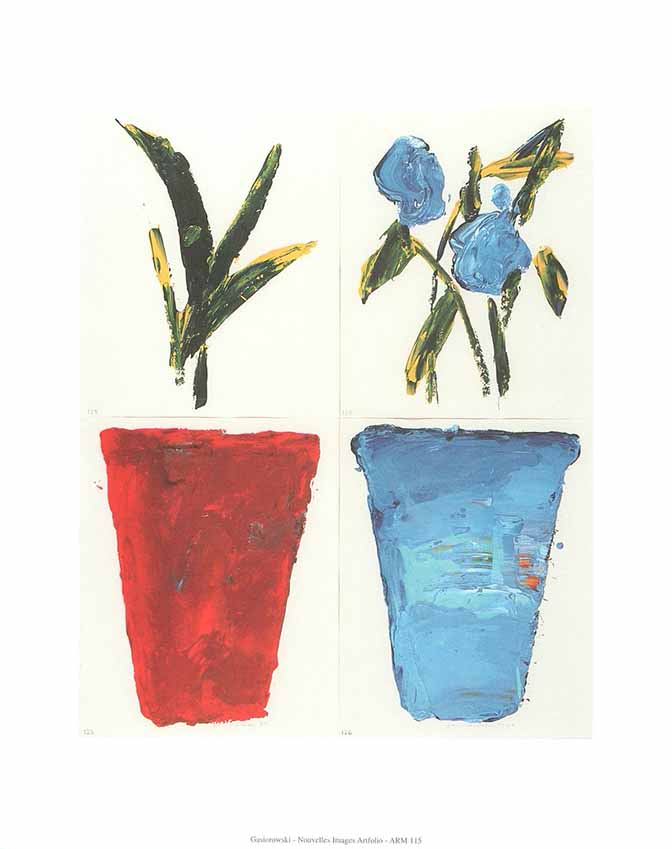 Flowerpots (NO. 125-126) by Gerald Gasiorowski - 10 X 12 Inches (Art Print)