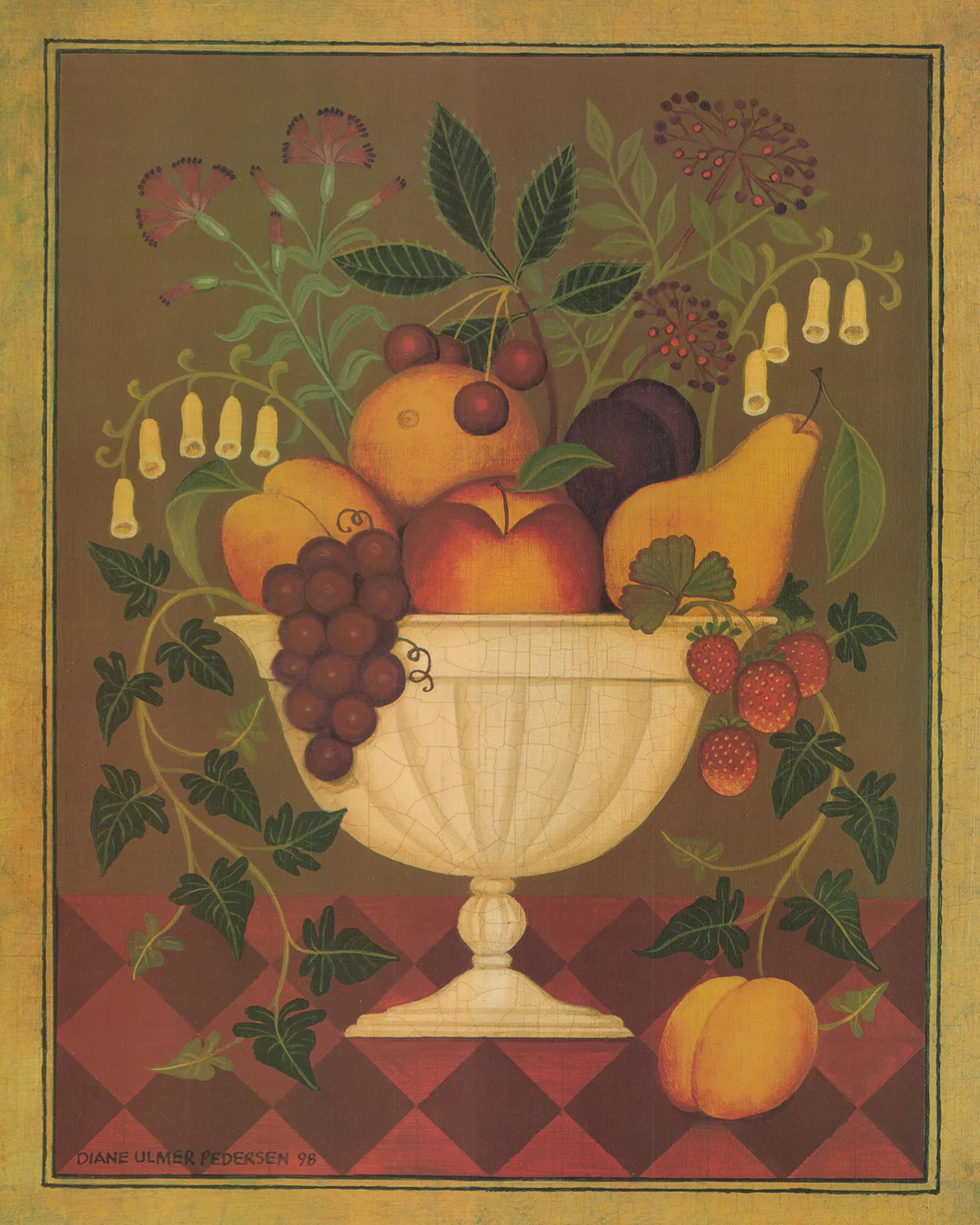 Fruit and Flowers II by Diane Ulmer Pedersen - 16 X 20 Inches (Art Print)