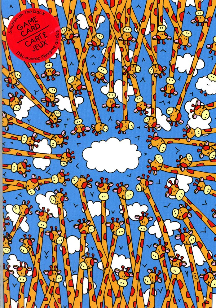 Game Card / Cartes Jeux by Magali Membré - 5 X 7 Inches (Greeting Card)