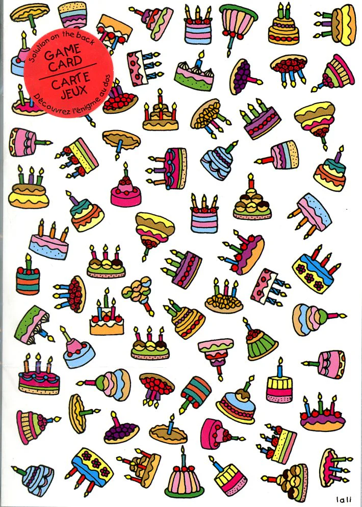 Game Card / Cartes Jeux by Magali Membré - 5 X 7 Inches (Greeting Card)