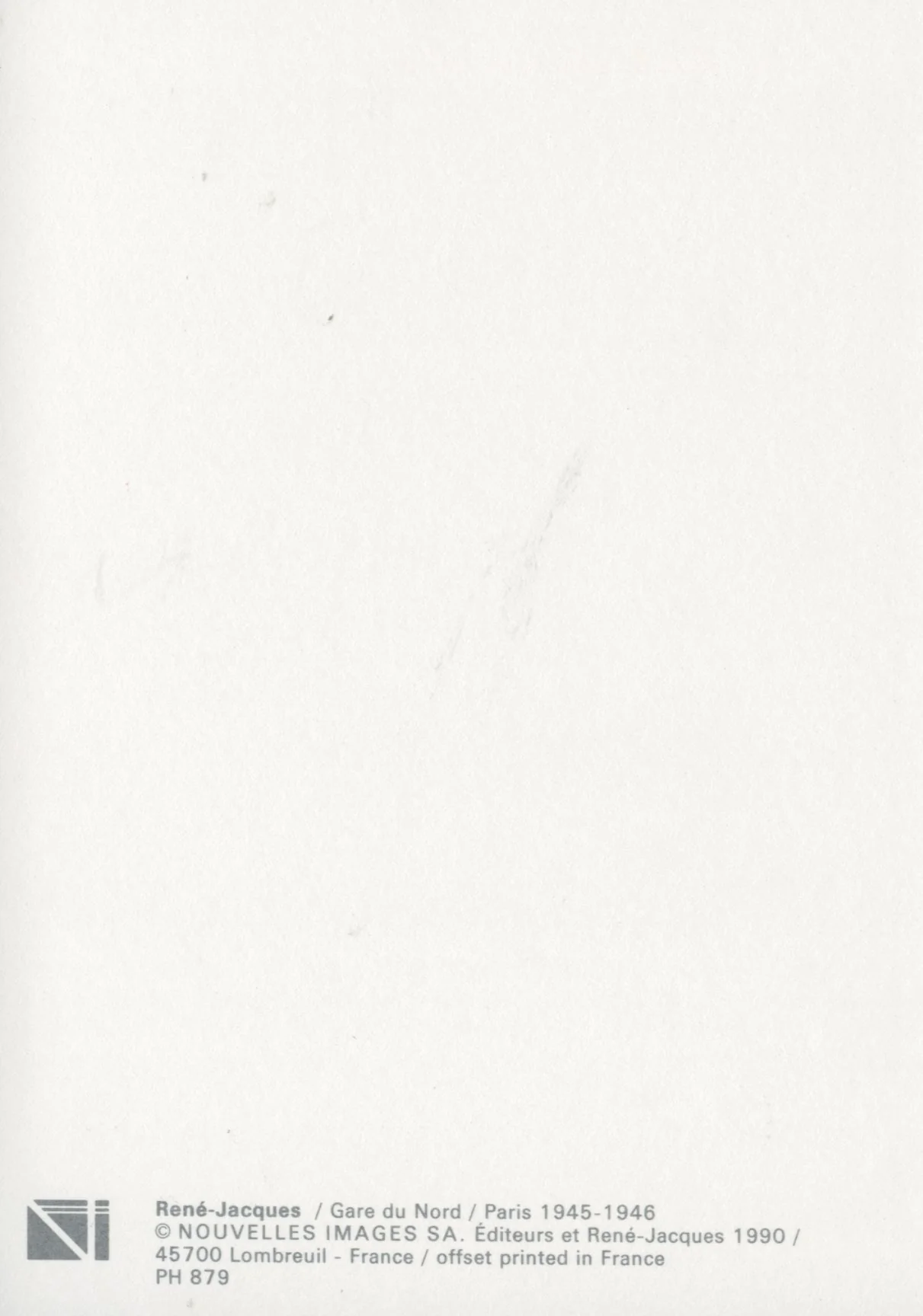 Gare du Nord, 1945 by René-Jacques - 4 X 6 Inches (10 Postcards) - Image 2