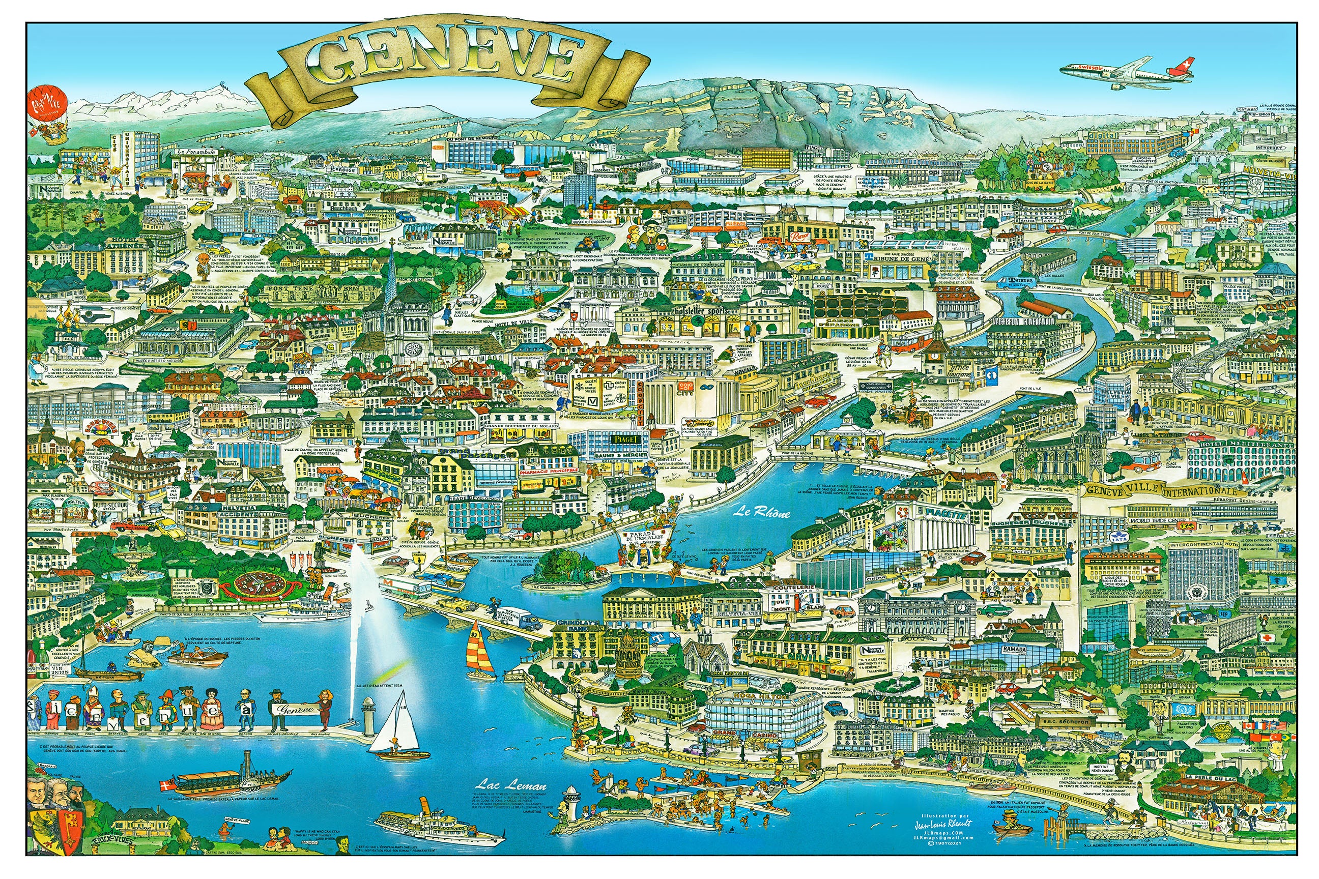 Geneva, 1981 by Jean-Louis Rheault - 24 X 36 Inches (Art Print)