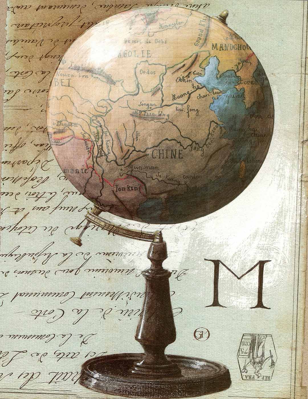 Globe by Catherine Gouny - 16 X 20 Inches (Art Print)