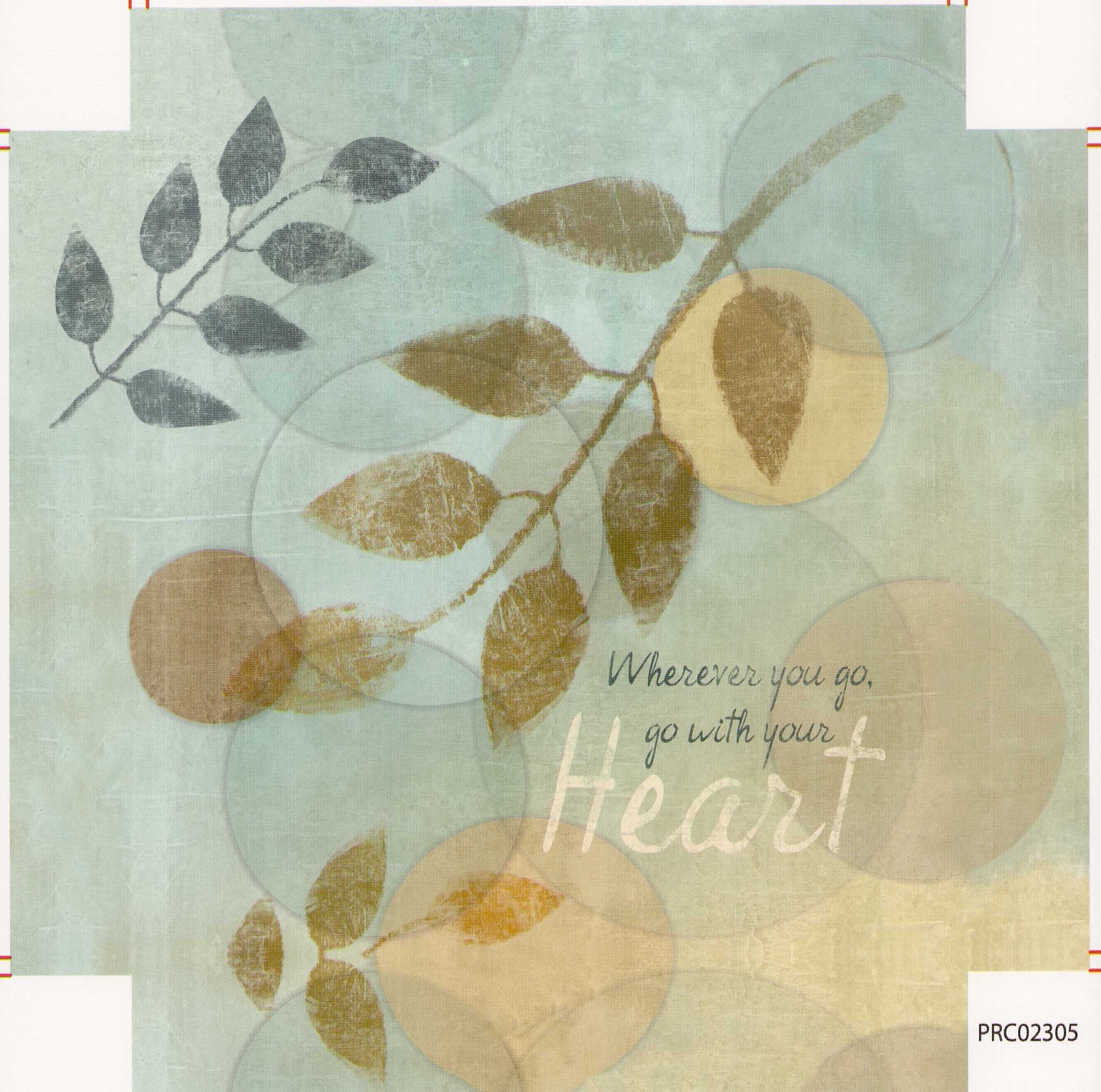 Go With Your Heart - 12 X 12 Inches (Canvas Roll or Stretched ready to hang)