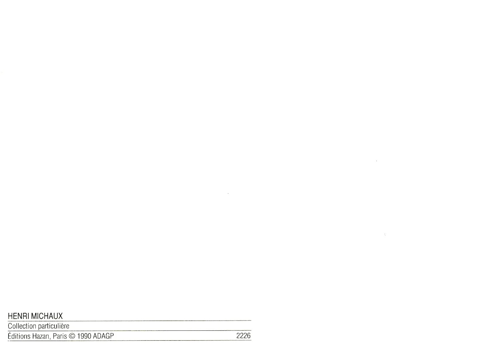 Henri Michaux - 4 X 6 Inches (10 Postcards) - Image 2