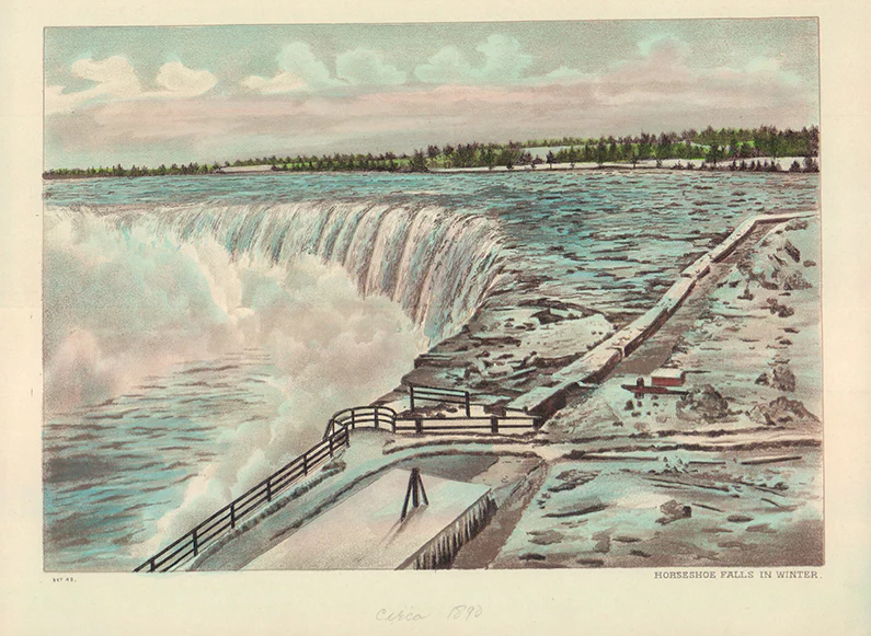 Horseshoe Falls in Winter by Frederic B. Schell - 9 X 12 Inches (Art Print Color)