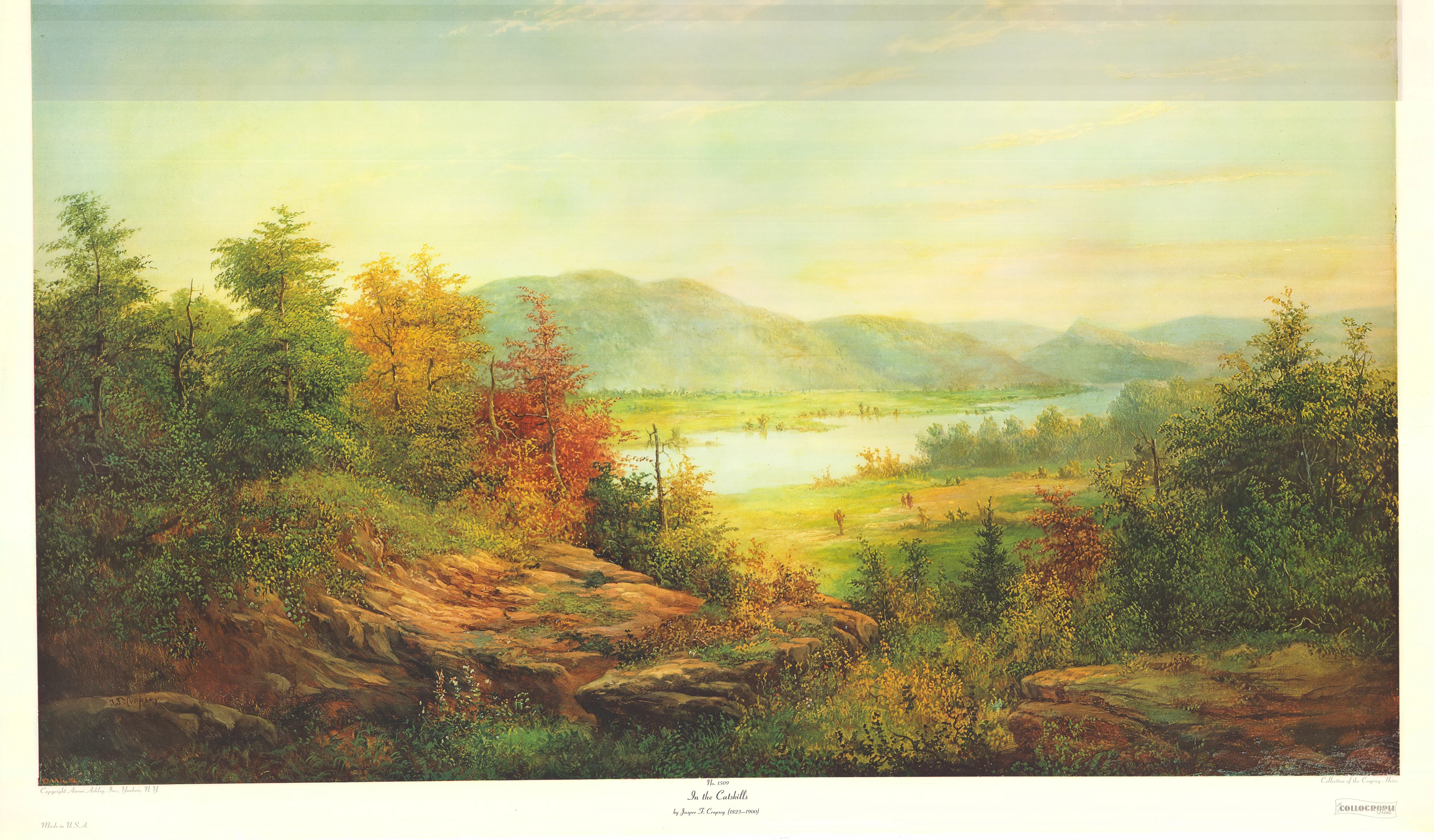In the Catskills by Jasper F. Cropsey - 31 X 51 Inches (Art Print)