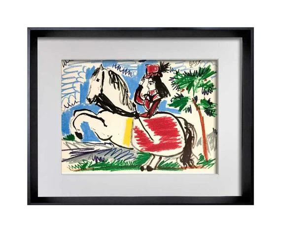 Jacqueline on Horseback III, 1959 by Pablo Picasso - 10 X 15 Inches (Lithograph) - Image 2