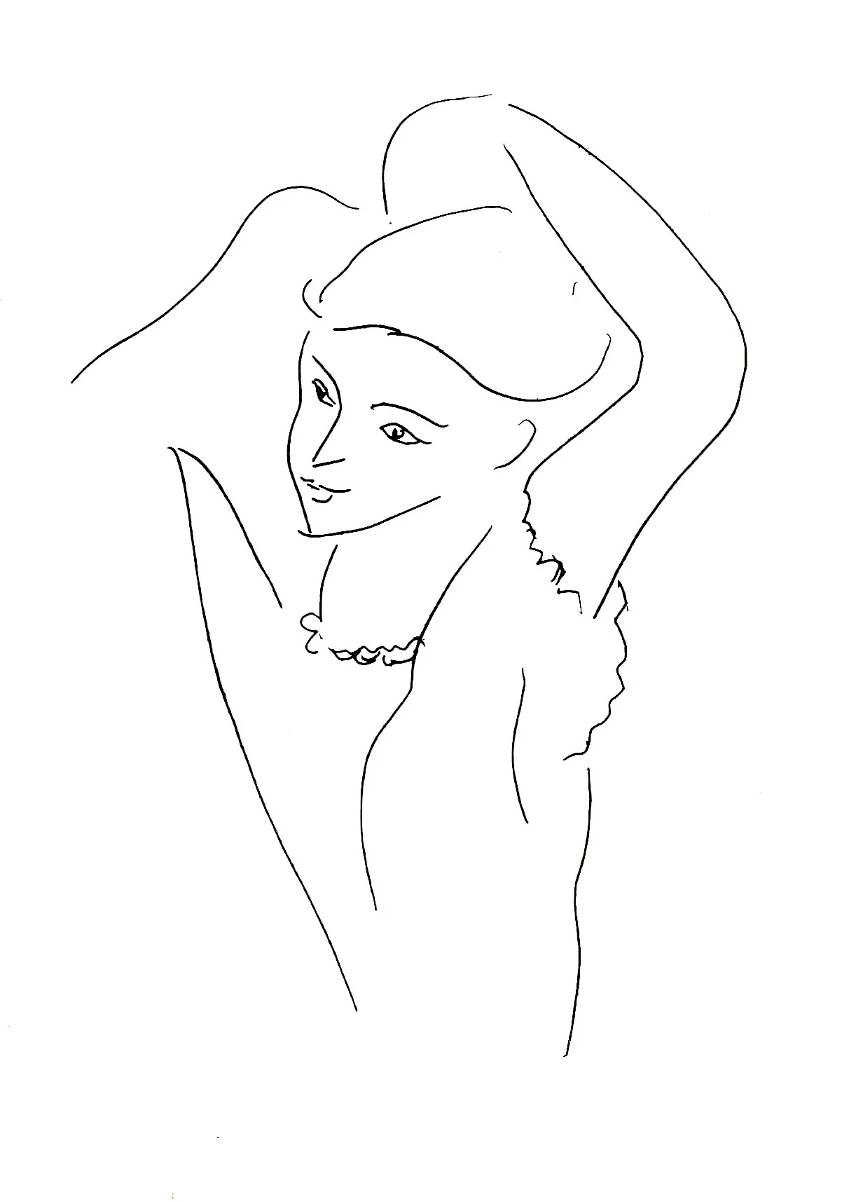 Jeune fille coiffant ses cheveux, 1936 by Henri Matisse - 4 X 6 Inches (10 Postcards)