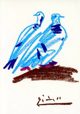 Juan & Hortensia, 1960 by Pablo Picasso - 5 X 7 Inches (Greeting Card)