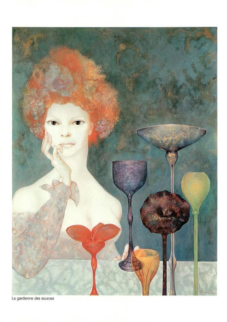 La Gardienne des Sources by Leonor Fini - 11 X 16 Inches (Art Print)
