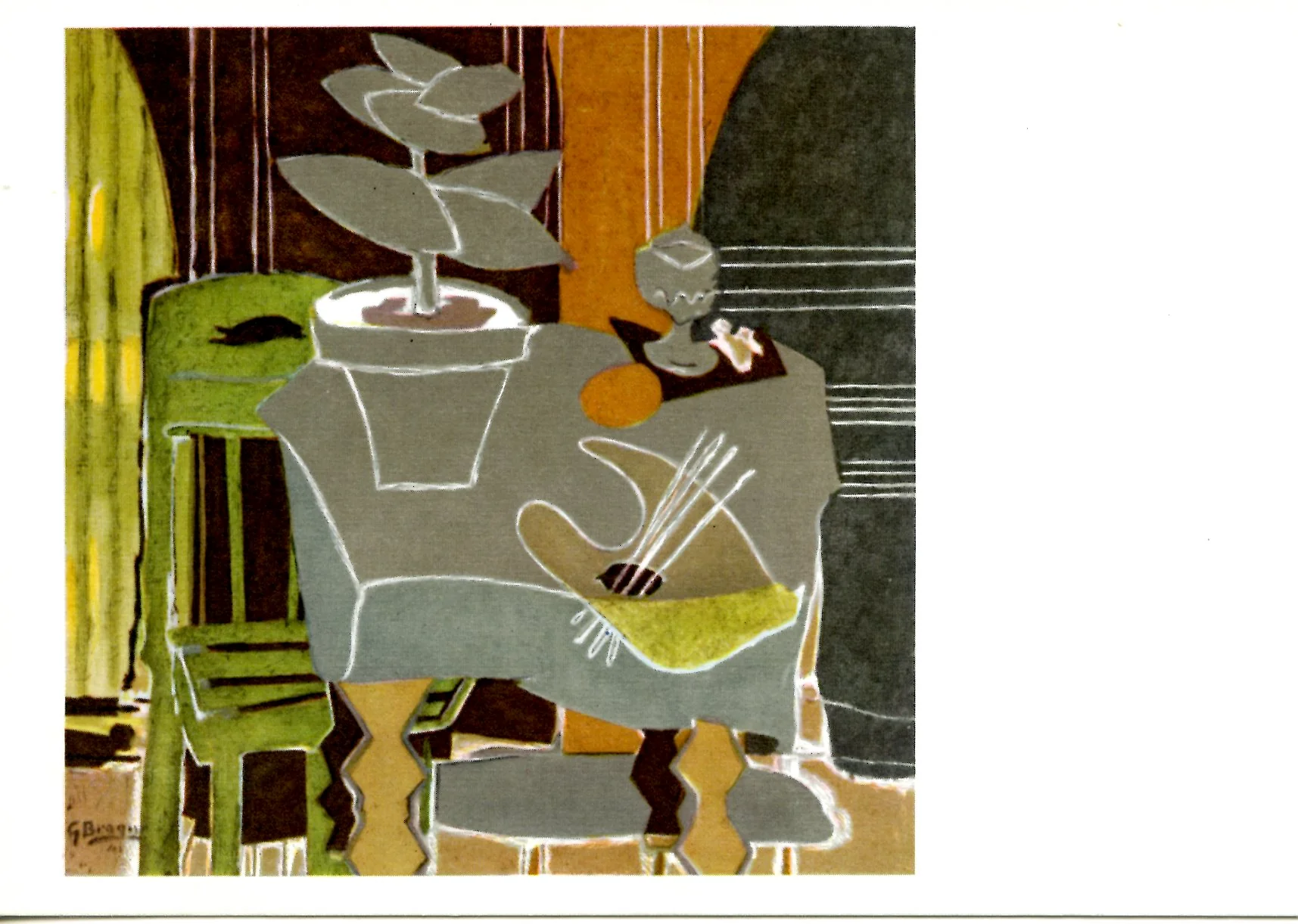 La Palette by Georges Braque - 4 X 6 Inches (10 Postcards)