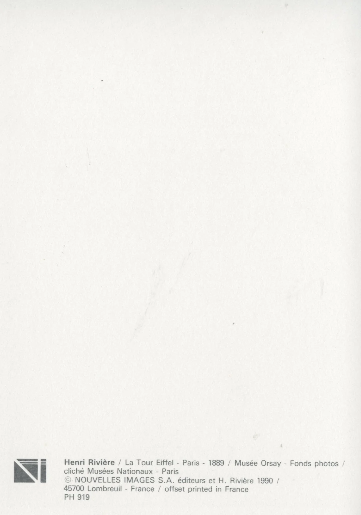 La Tour Eiffel by Henri Rivière - 4 X 6 Inches (10 Postcards) - Image 2