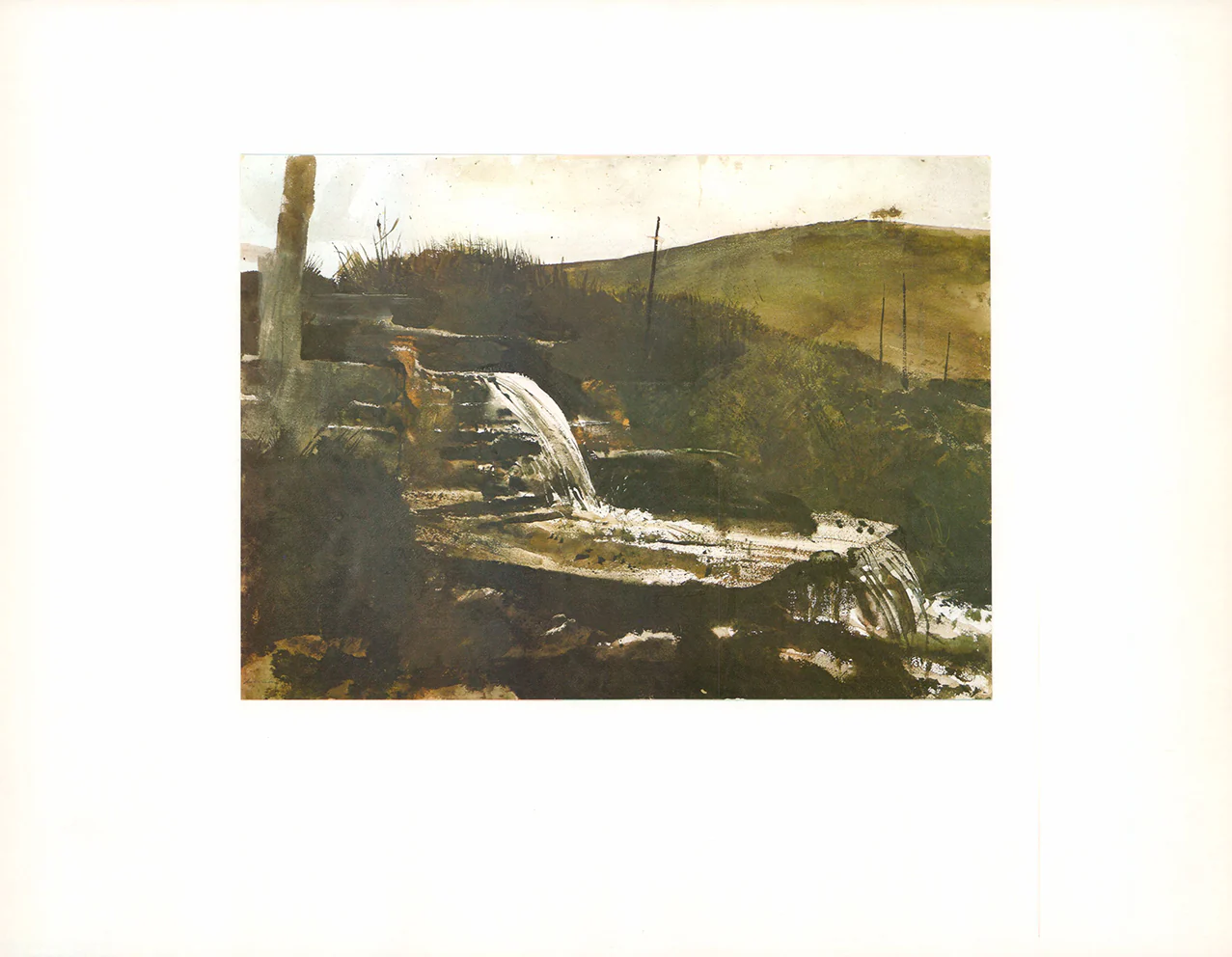 Landscape, 1967 by Andrew Wyeth - 14 X 18 Inches (Art Print with Matte)