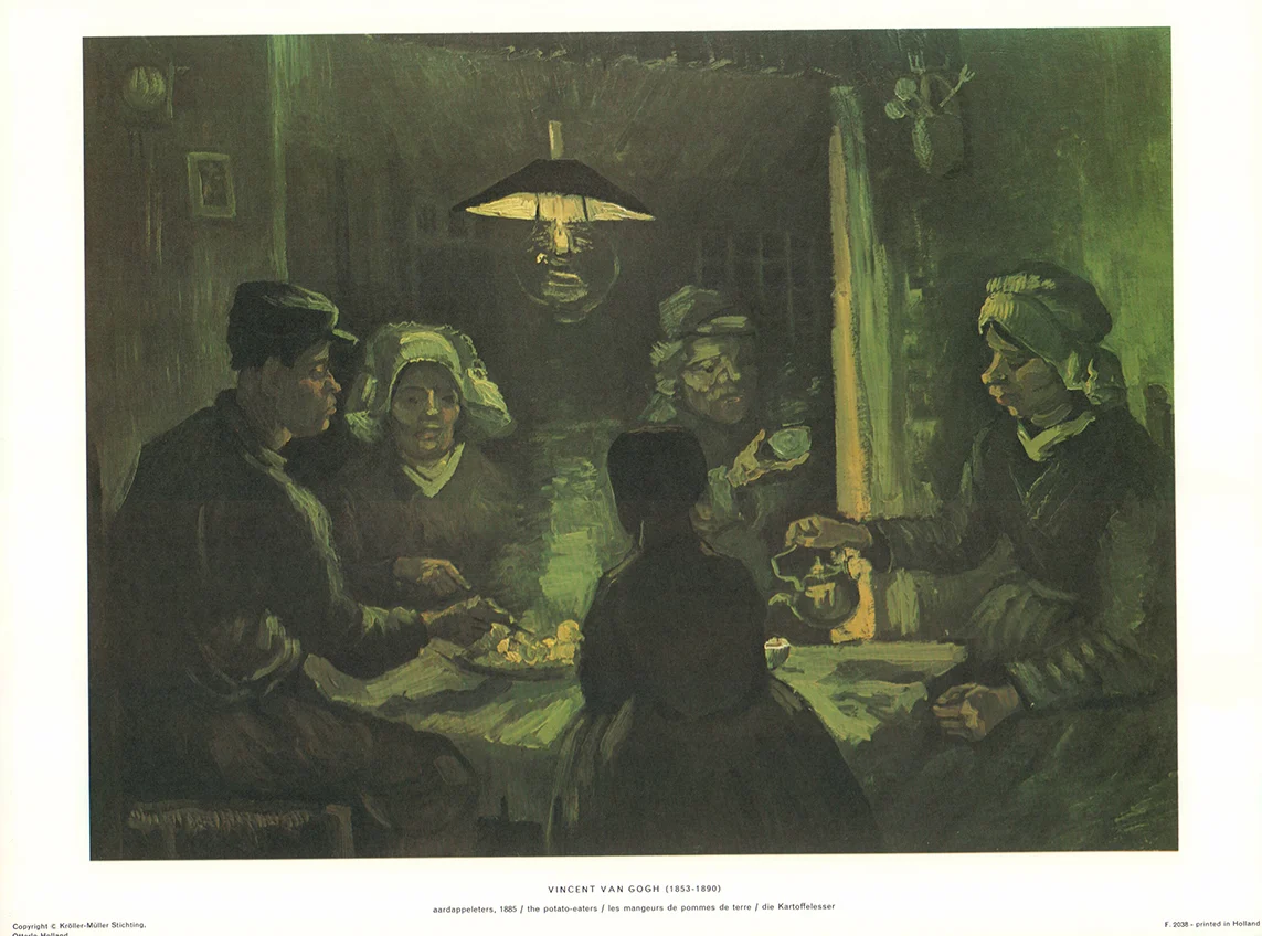 Les Mangeurs de Pomme de Terre 1885 by Vincent Van Gogh - 13 X 16 Inches (Art Print)