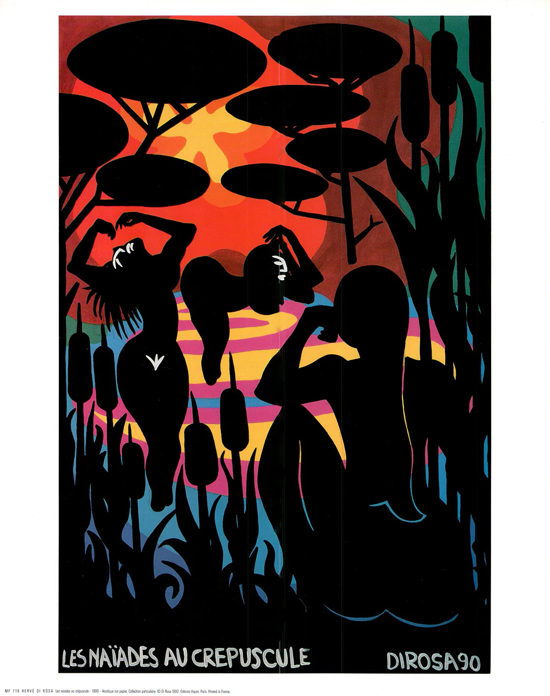 Les Naiades au Crepuscule, 1990 by Herve Di Rosa - 16 X 20 Inches (Art Print)
