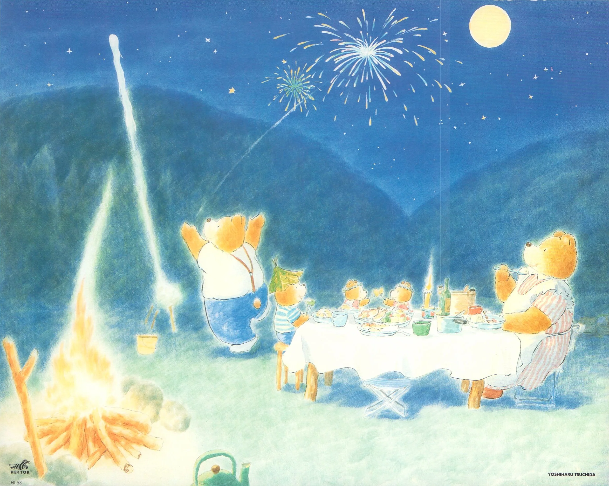 Let's Go Camping by Yoshiharu Tsuchida - 10 X 12 Inches (Art Print)