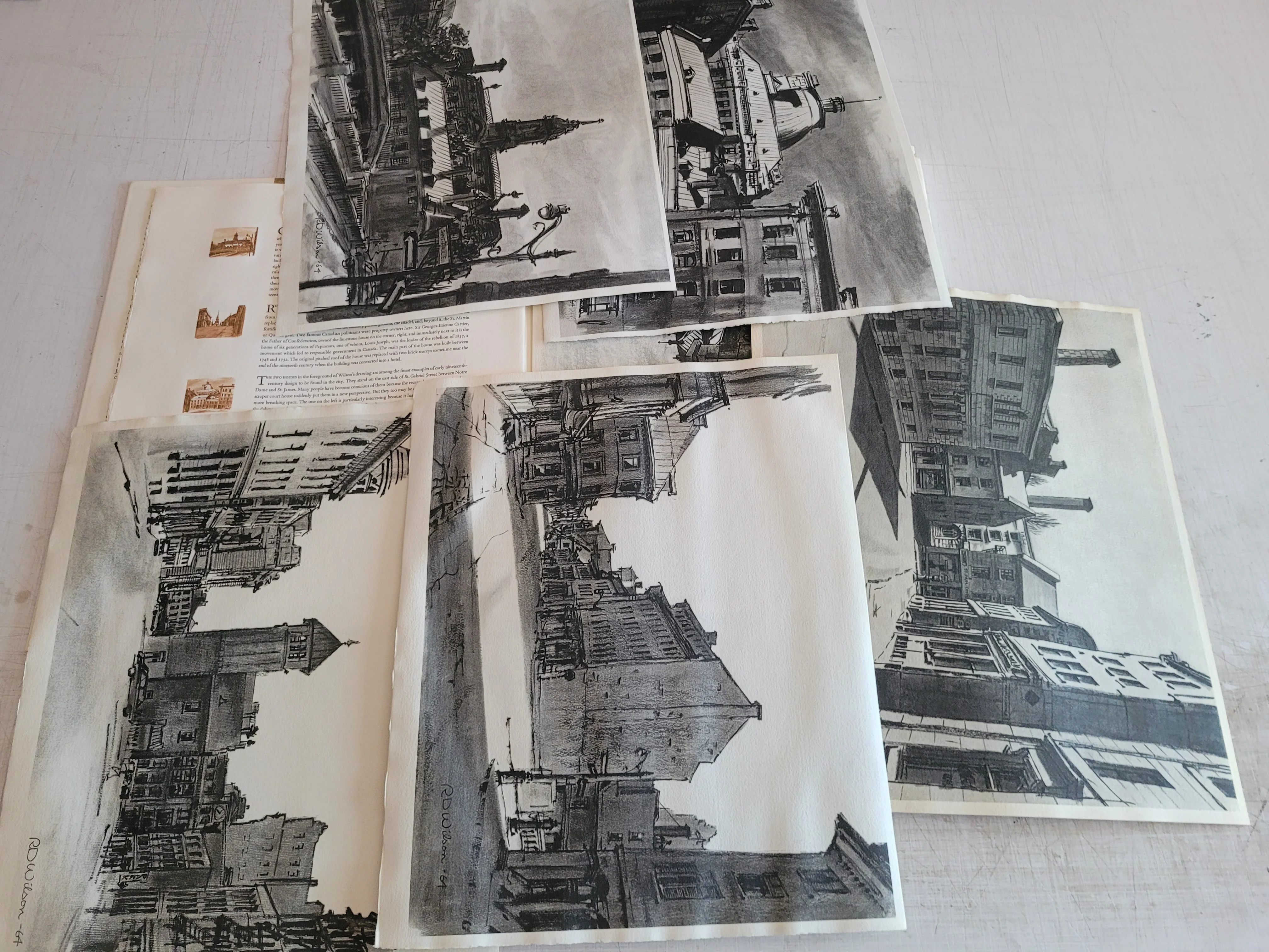 LIVING PAST OF MONTREAL Canadian History Art Drawings by R. D. Wilson 1964 Book - Image 7